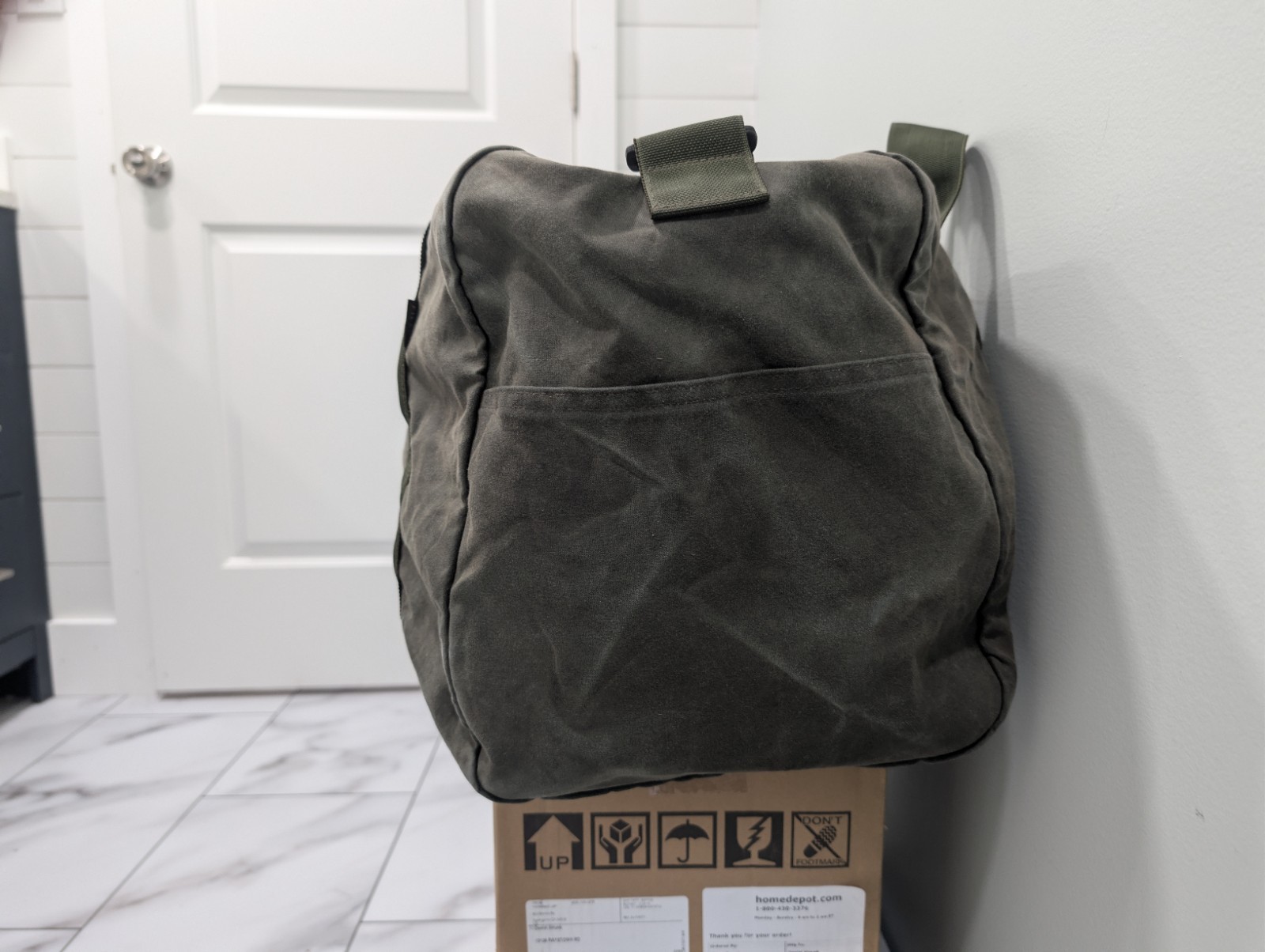 Filson Field Medium Duffel Bag Spruce Green Tin Cloth Nylon Lined Made in USA