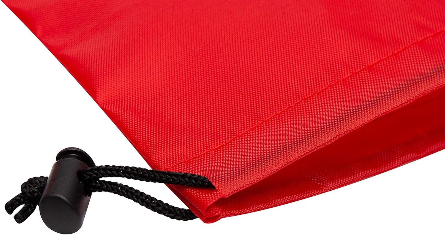 PALTERWEAR Drawstring Pouch with Toggle (6 X 8 Inch, 12 Pack, Red) Nylon Cinch a