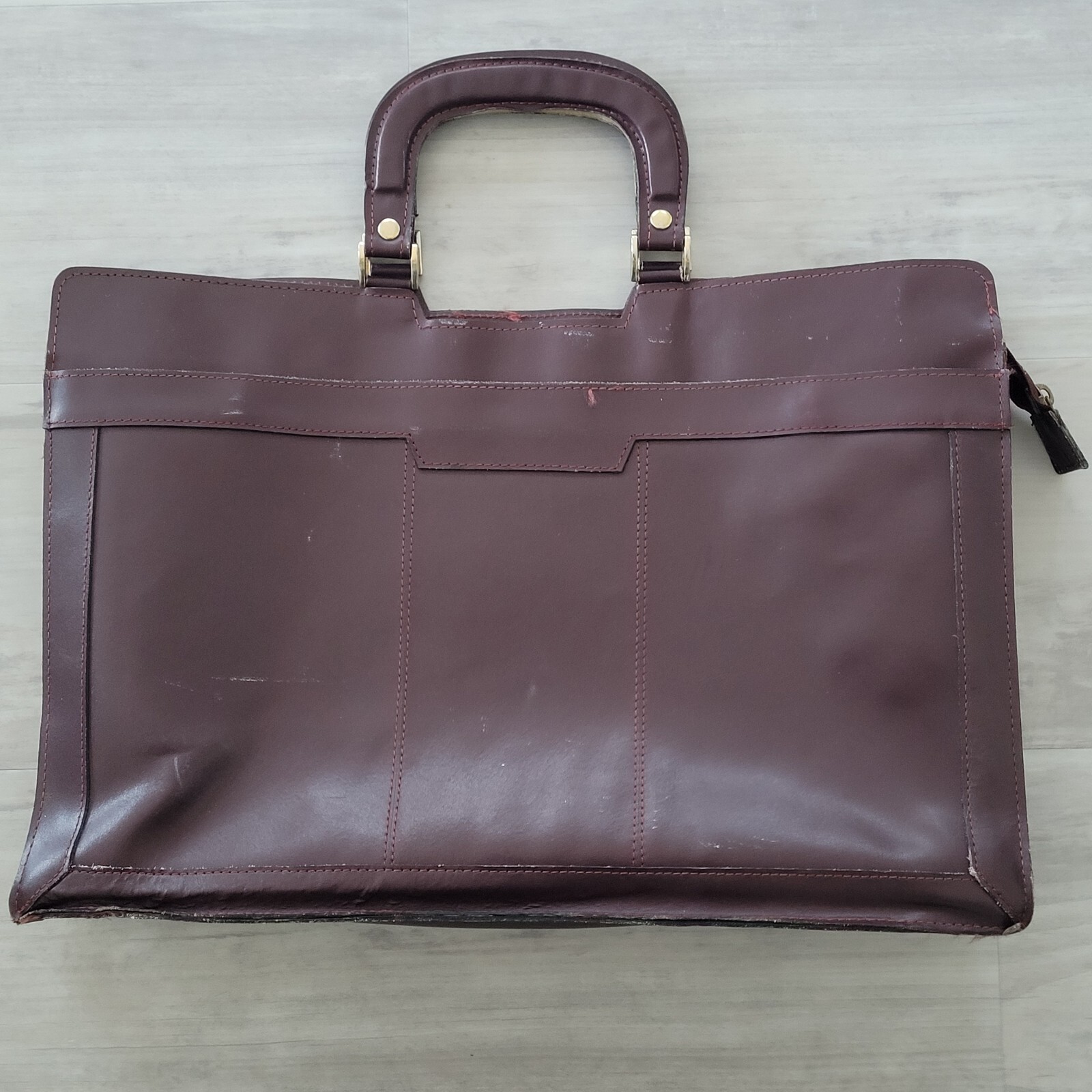 Hit Leather Briefcase Brown 17″ x 12″ x 3″