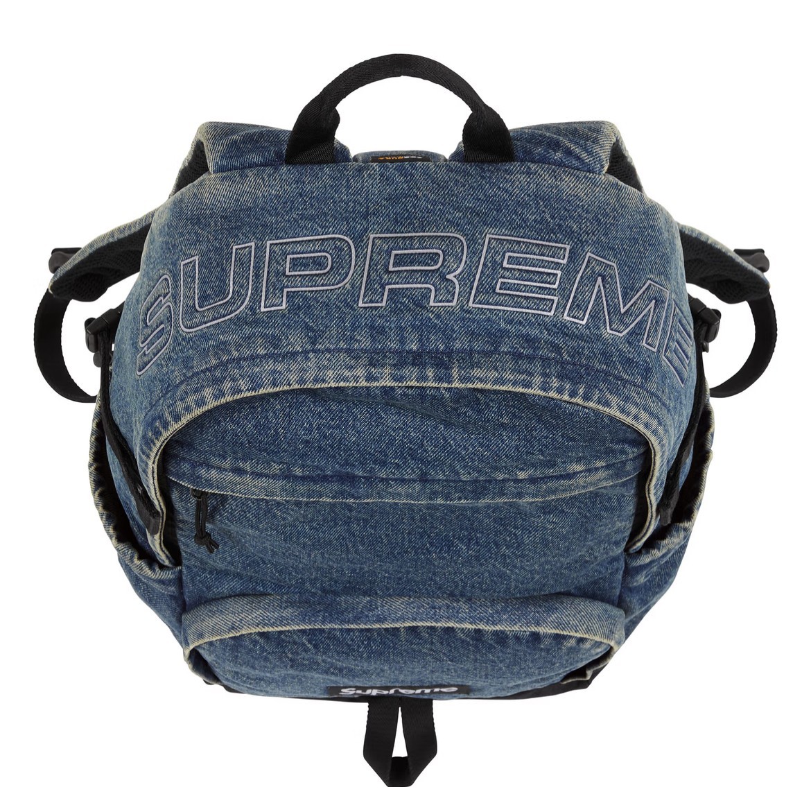New – Supreme Denim Backpack Washed Indigo Navy Blue FW25 Authentic