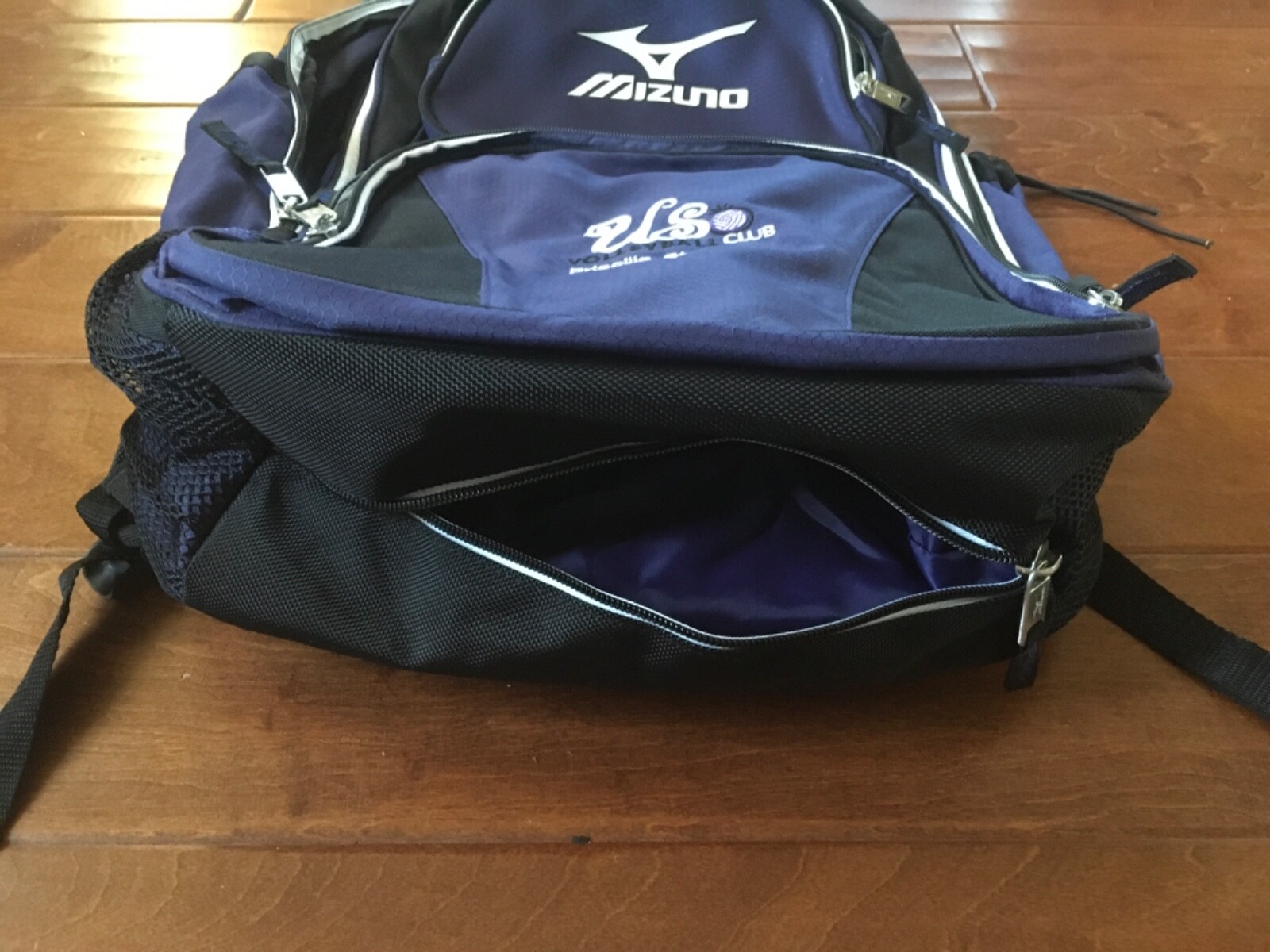 Mizuno Sports Backpack Shoe Bag Bottle Pocket Athletic Gear