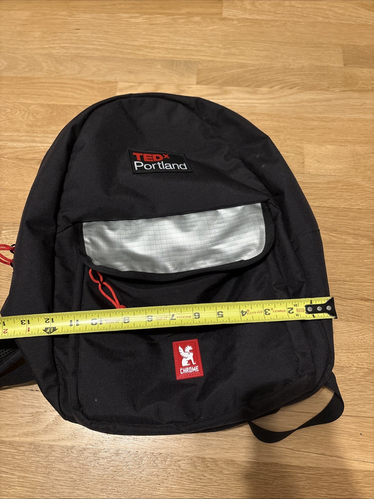 TEDx Portland CHROME INDUSTRIES Backpack Book Bag Ted X Black Bag Promo Rare
