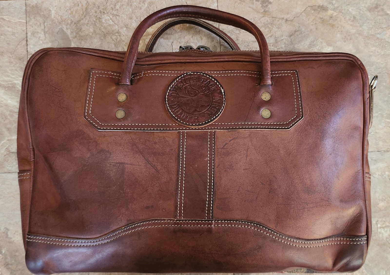 Duluth Pack Brown Leather Computer Briefcase, Retail: $535