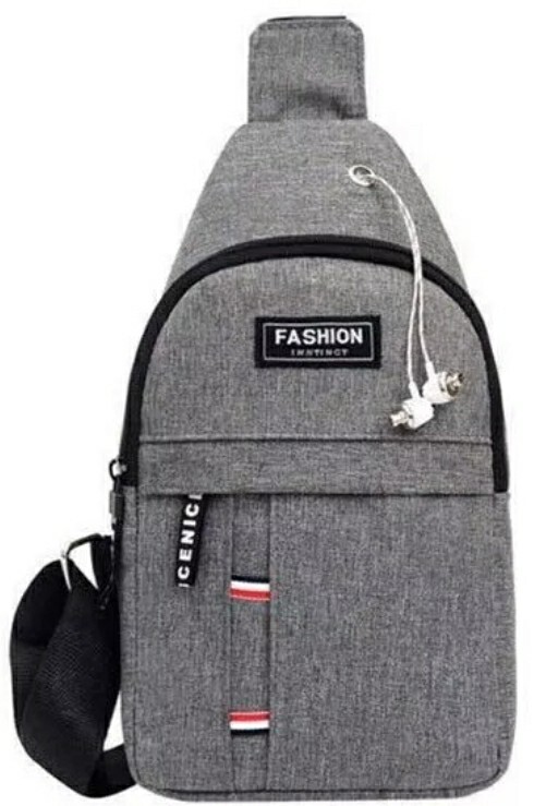 Men’s Crossbody Chest Bag Oxford Cloth Fashionable Multi-Pu Blue Black Grey