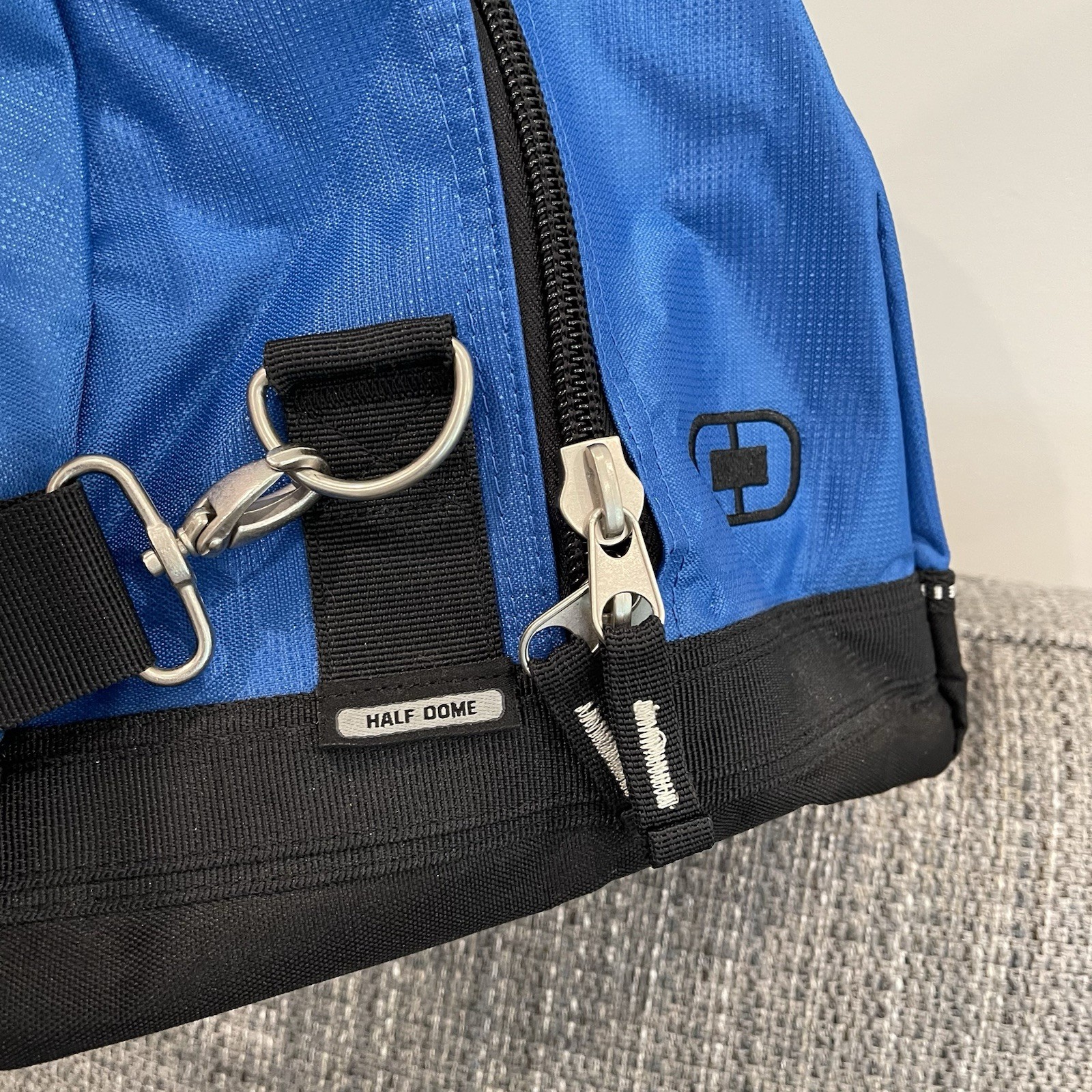 OGIO Half Dome Blue Black Duffel Bag Gym Sport Travel Carry On HERSHEY LOGO NWT