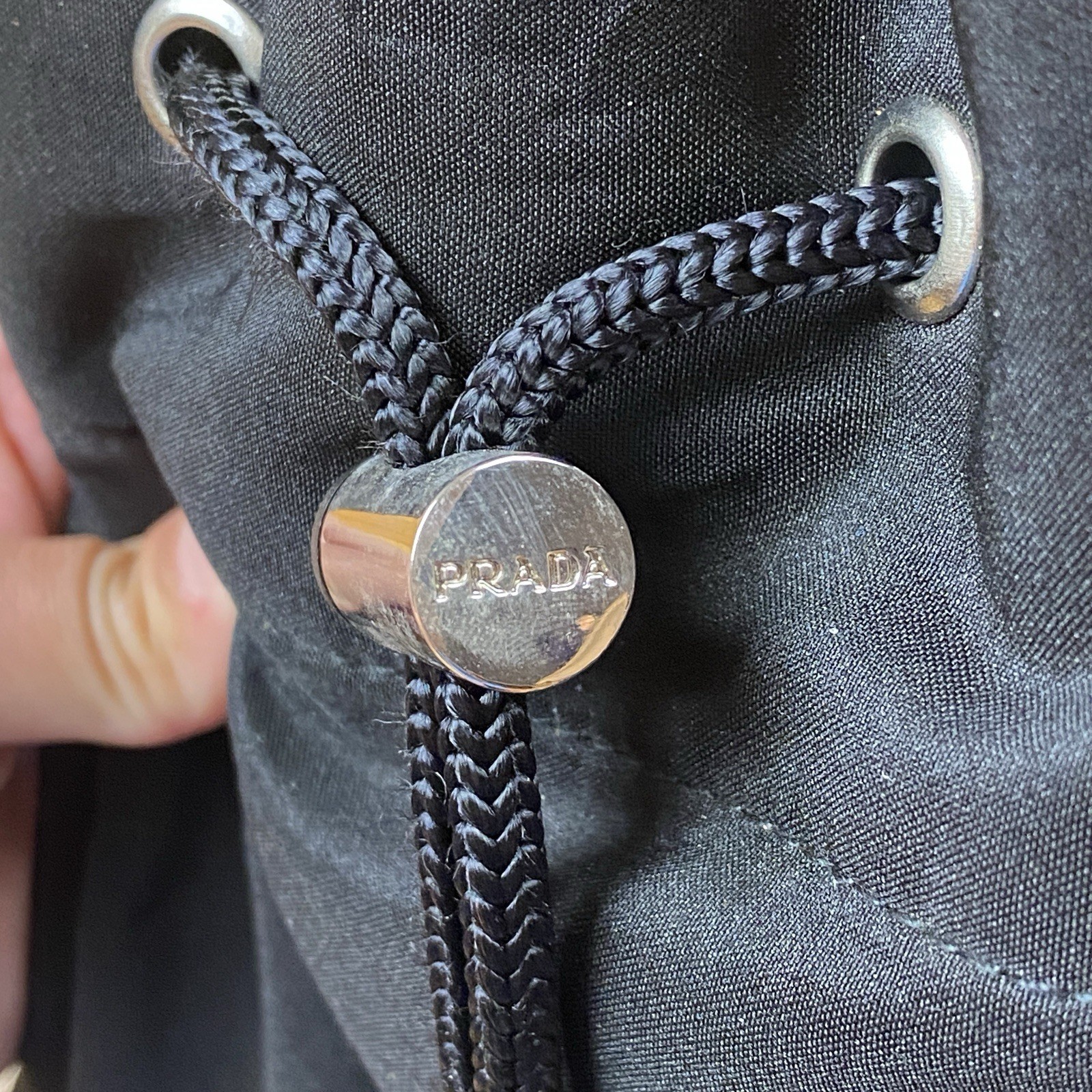 Prada Luna Rossa Extreme Black Shoulder Crossbody Bag Duffle Gym Bag Drawstring