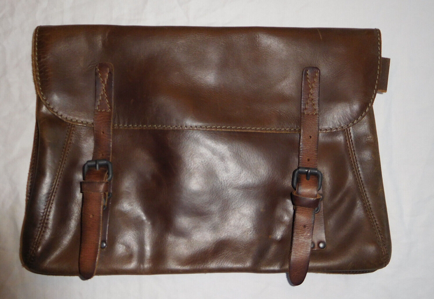 Aunts & Uncles Brown Leather Briefcase Portfolio Document Case