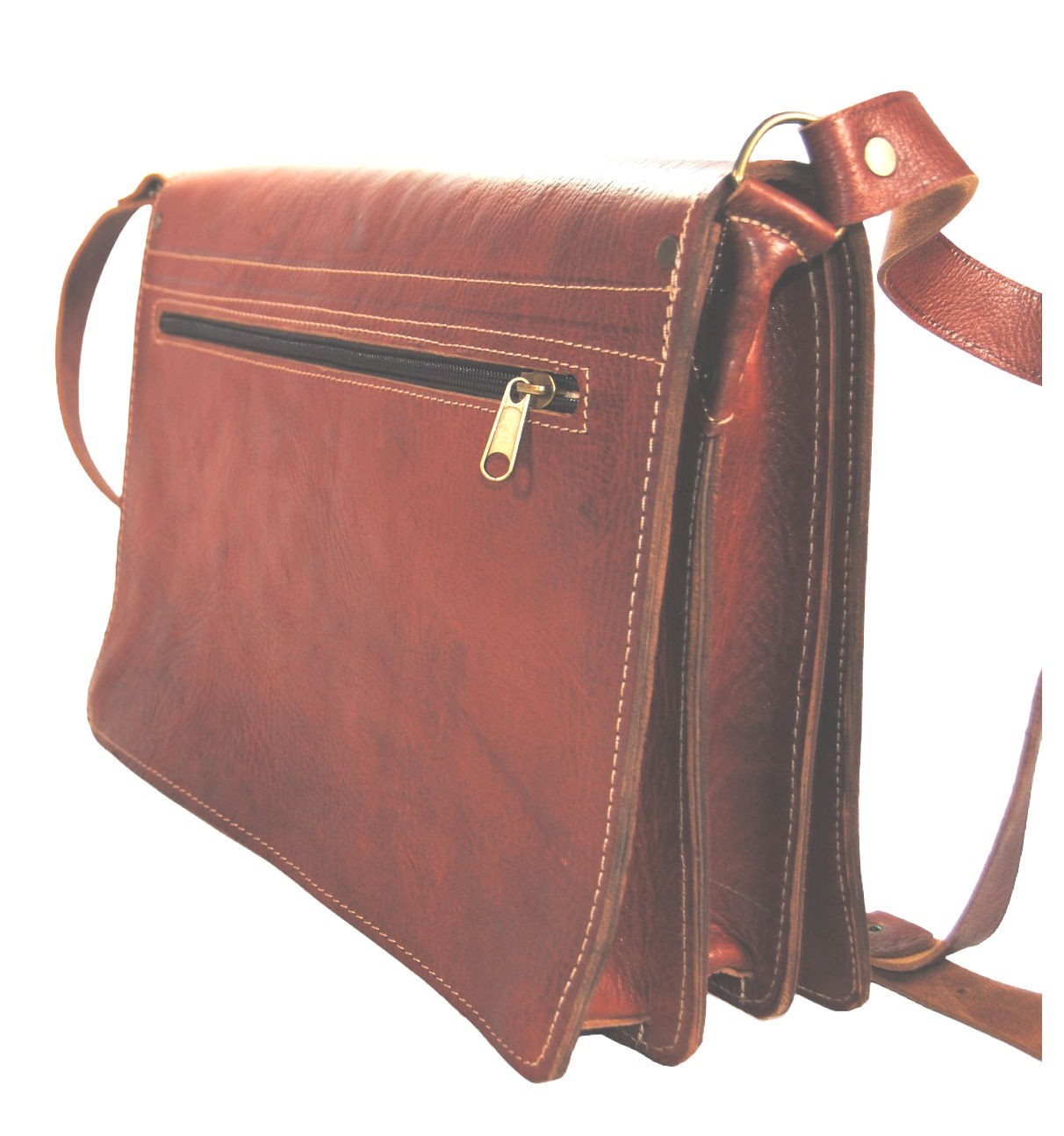 Authentic Moroccan Leather Laptop Bag Made in Morocco by Fair Trade Artisan