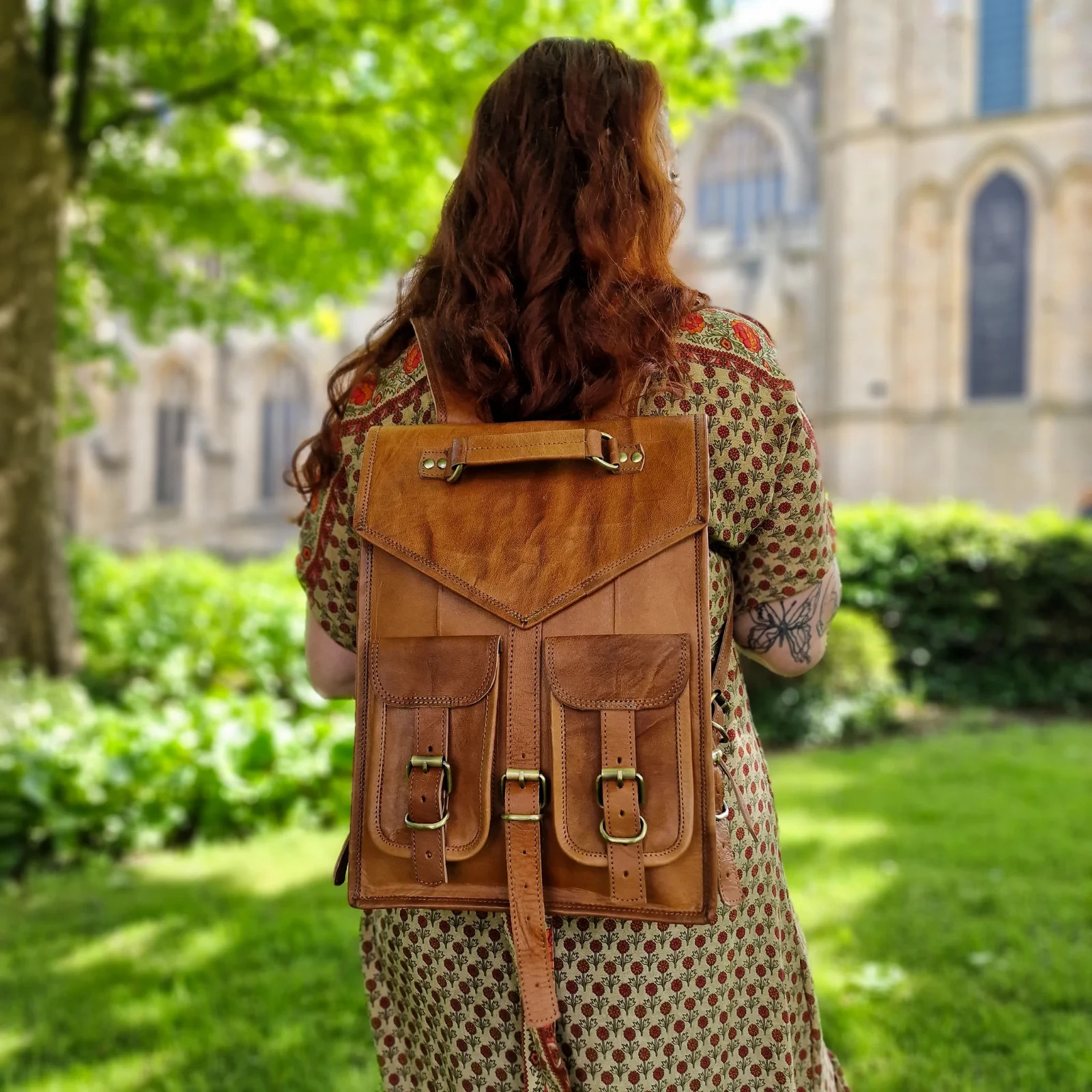 Genuine Leather Backpack for Men – Vintage Laptop Rucksack Messenger Travel Bag
