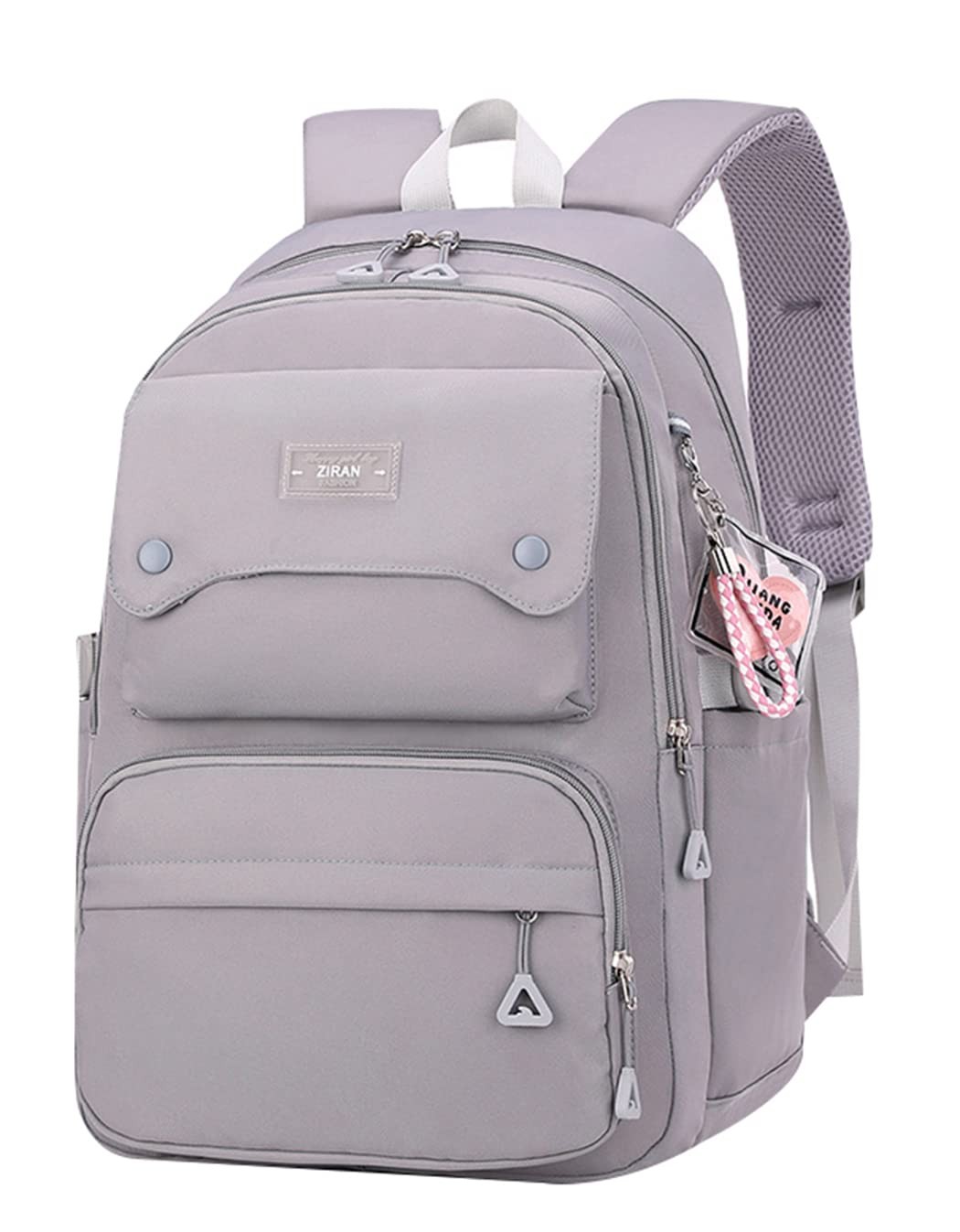 Teen Girls Casual Backpack Daypack 1# Grey 26 Liters Travel Laptop Bag