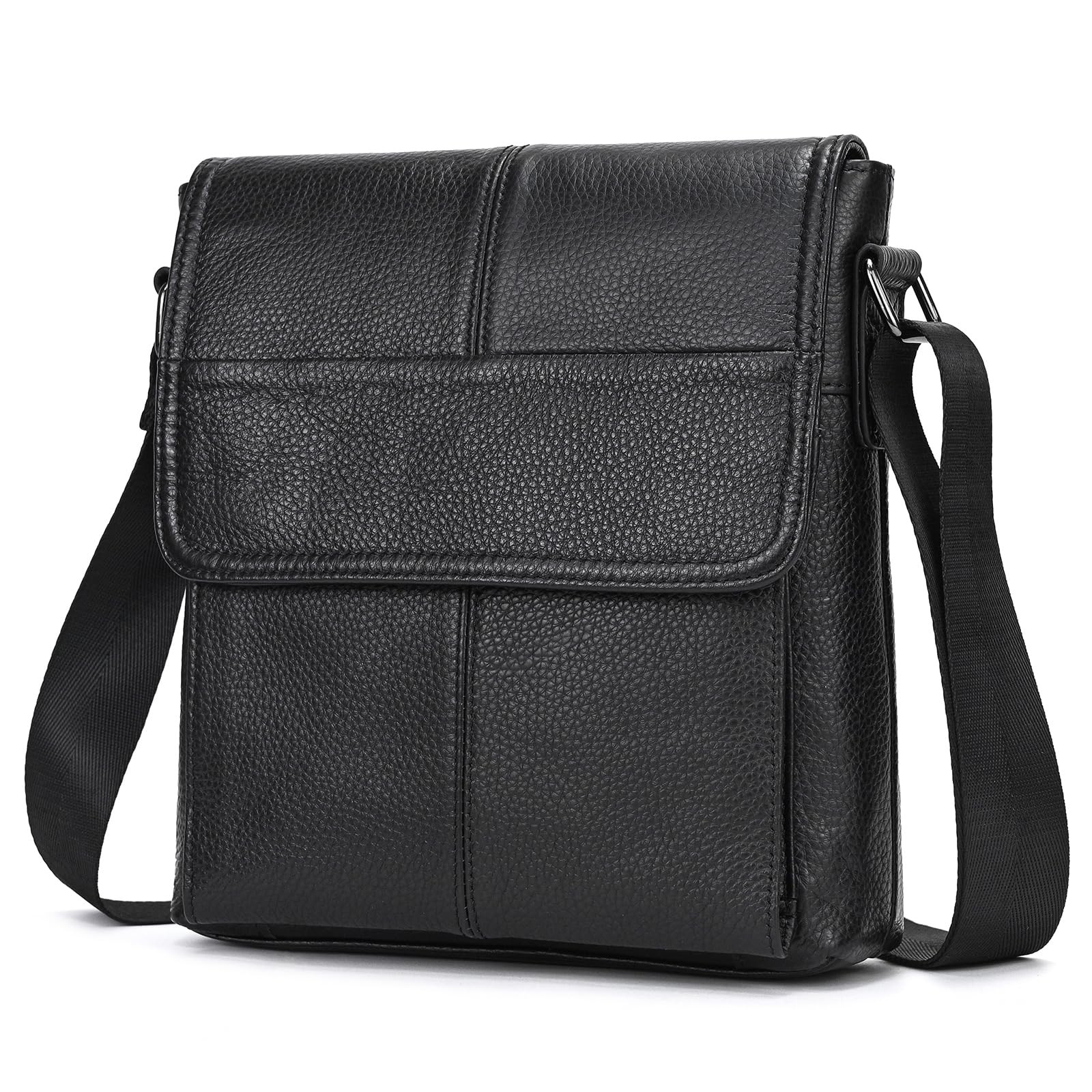 Leather Crossbody Men’s Small Shoulder Bag Vintage Men Bag Cross…