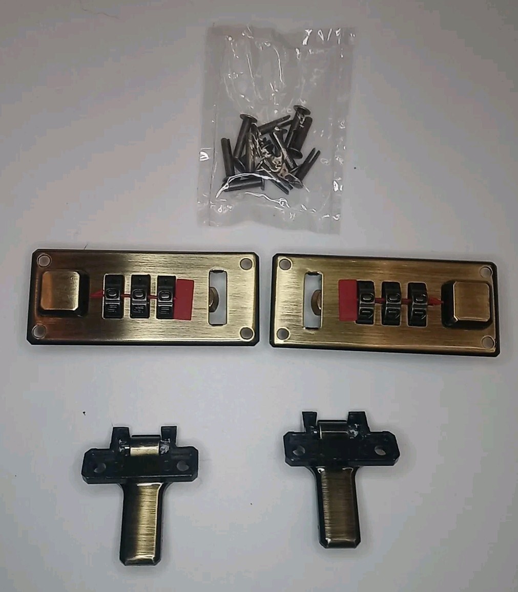 Combination Locks Set(2) Replacement for Briefcase Attache – Bronze w/ DARK Dial