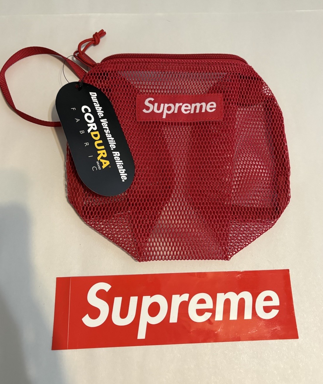 Supreme Mesh Utility Pouch Dark Red SS20 – Brand New With Tags