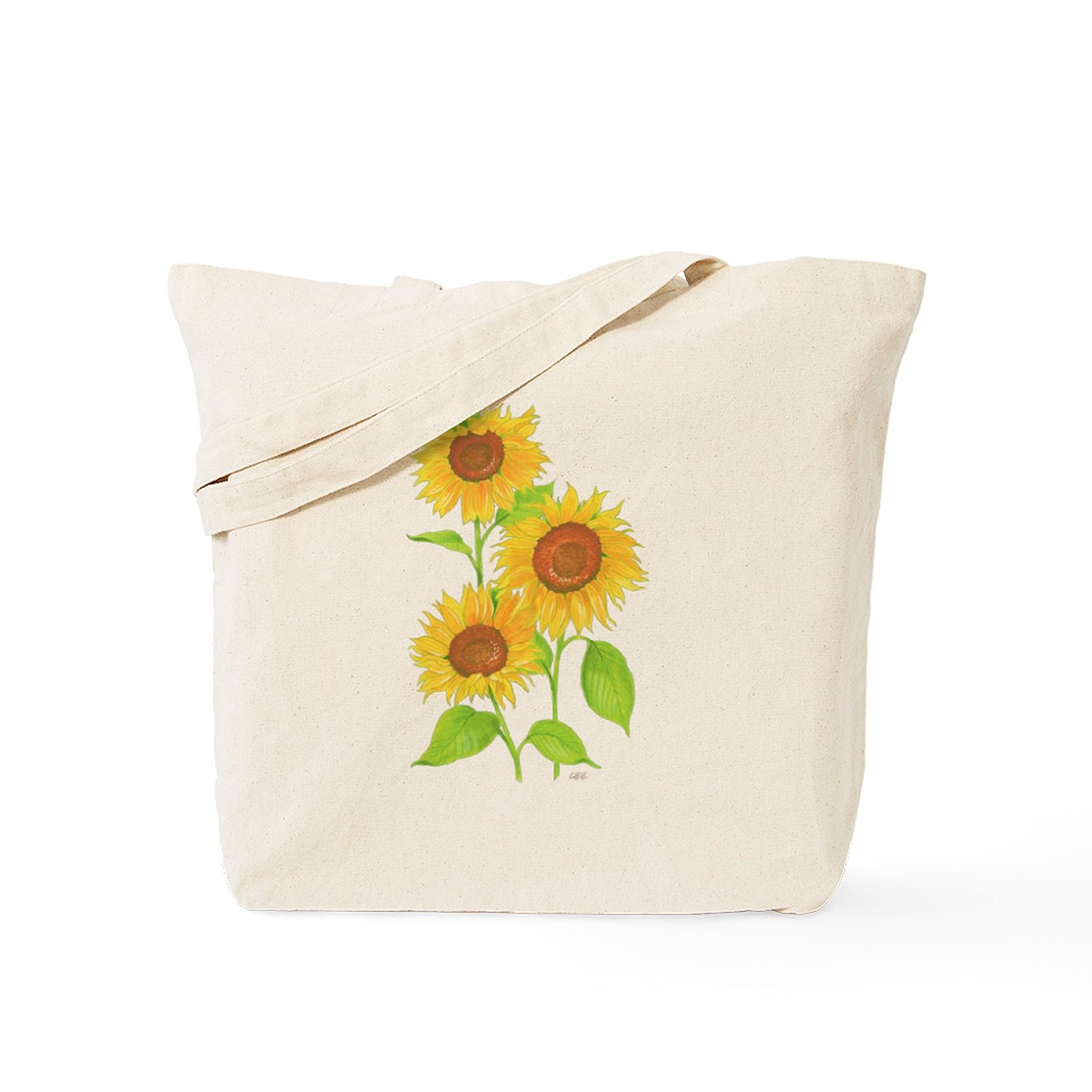 CafePress Sunflower Natural Canvas Tote Bag, Cloth Shopping Bag (419721724)