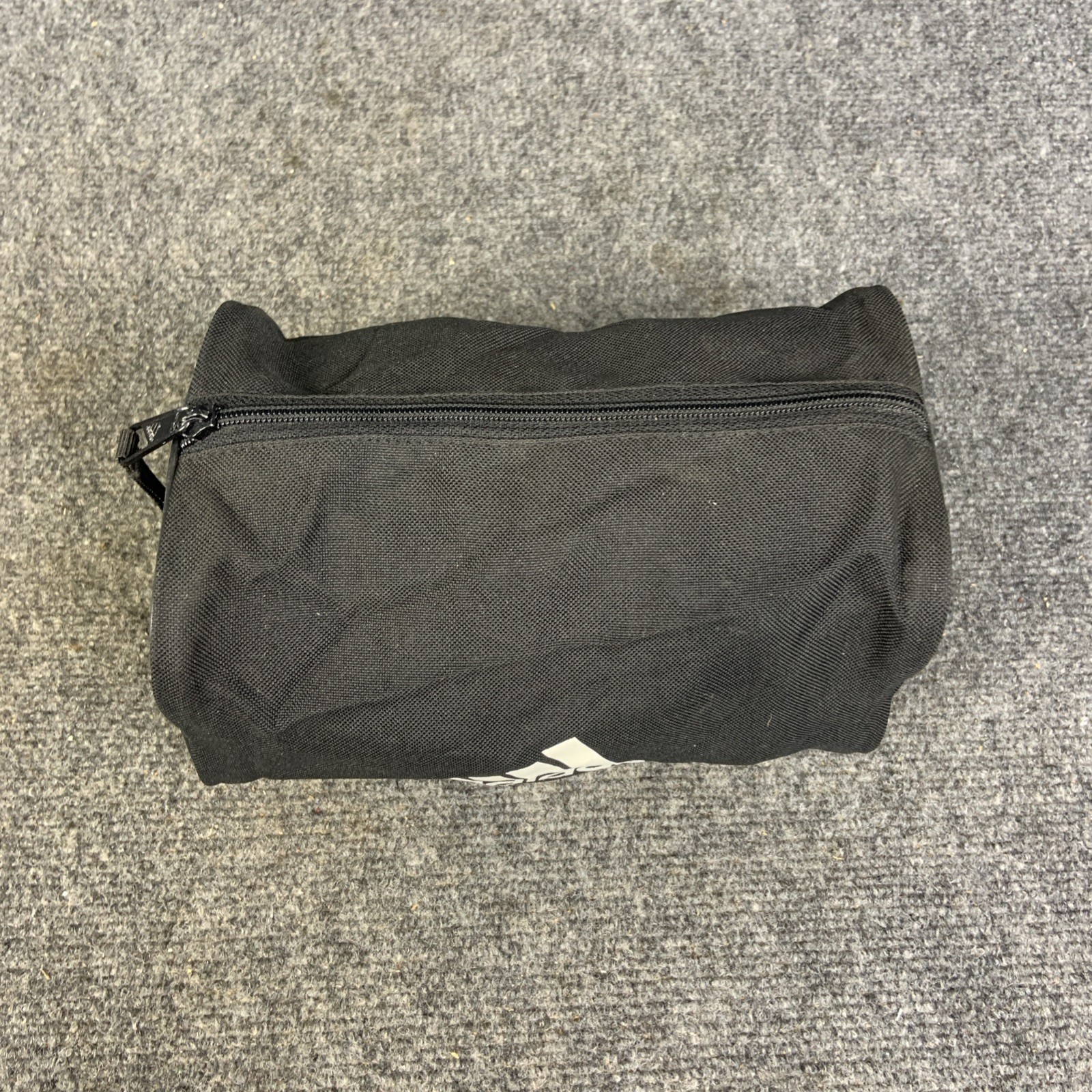 Adidas Black Toiletry Kit Travel Bag Small Zipper Logo Pouch 8.5”x5”x5″ Makeup