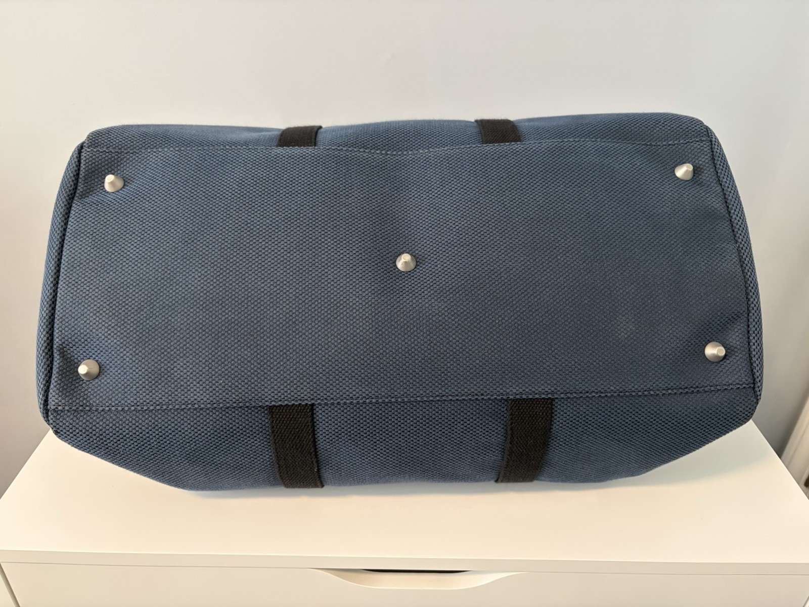RARE Jack Spade Warren Street Weekender Bag | Navy | Canvas & Leather