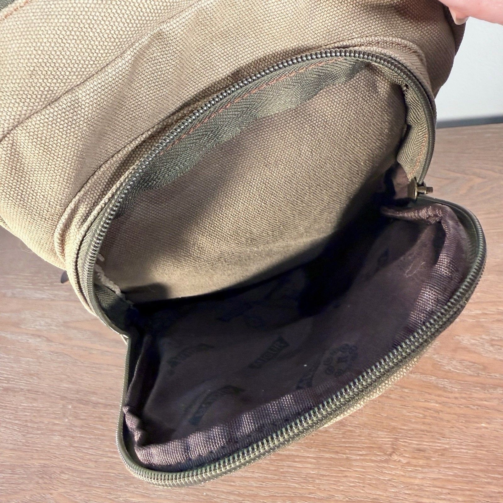 Augur Strauss Convertible Canvas Leather Utility Backpack Men Unisex Sling Bag