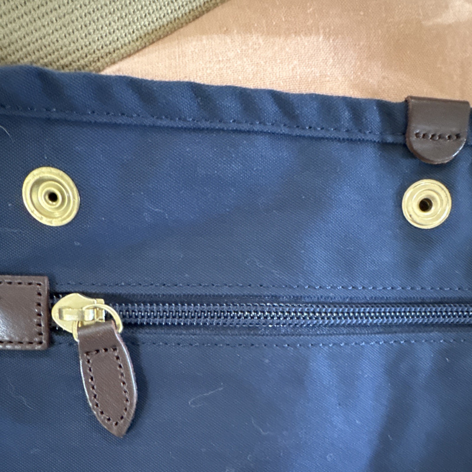 Porter Yoshida Navy Medium Shoulder/Crossbody Bag Adjustable Strap Snap Zip