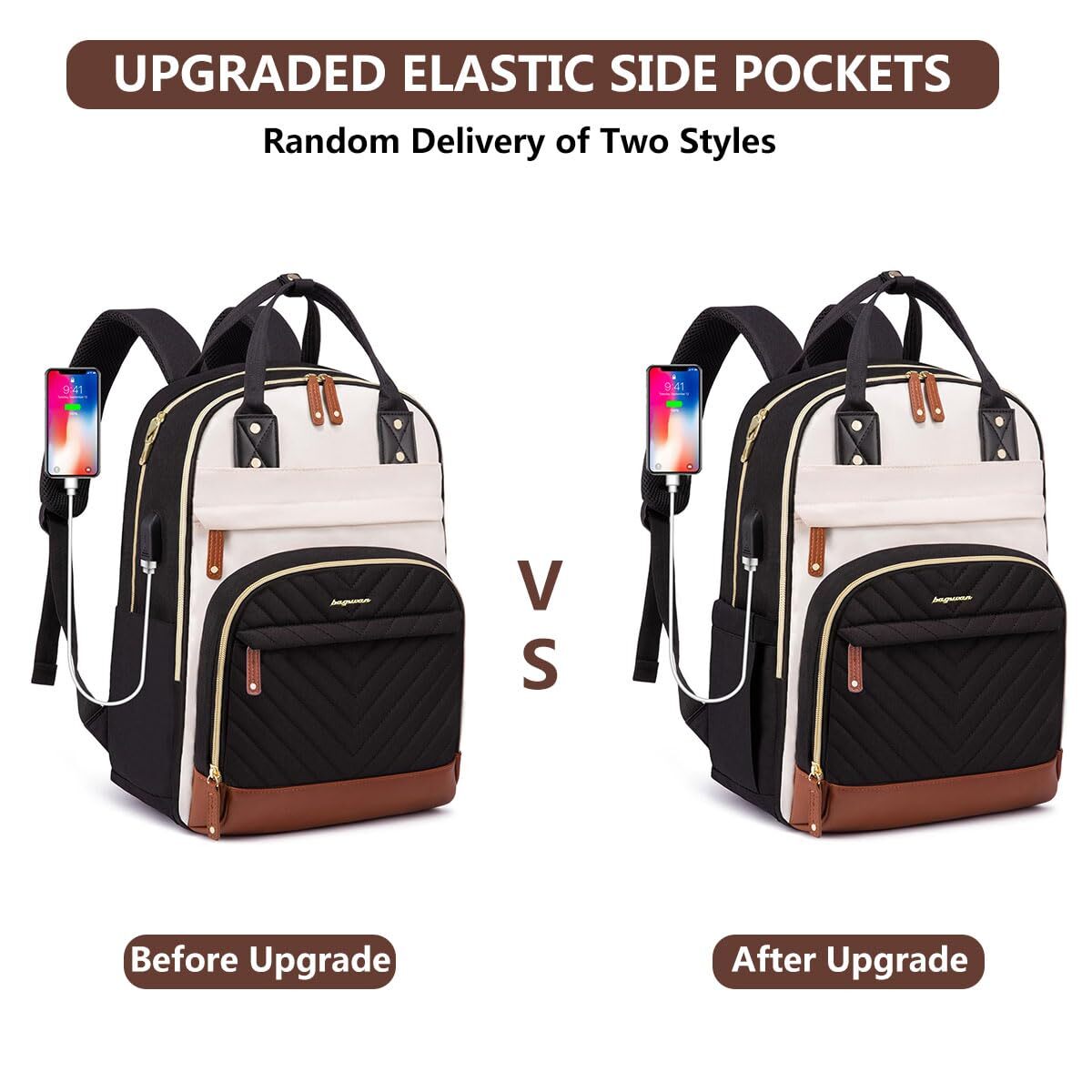 Laptop Backpack 15.6″ Work & Travel Bag Waterproof USB Charging Port