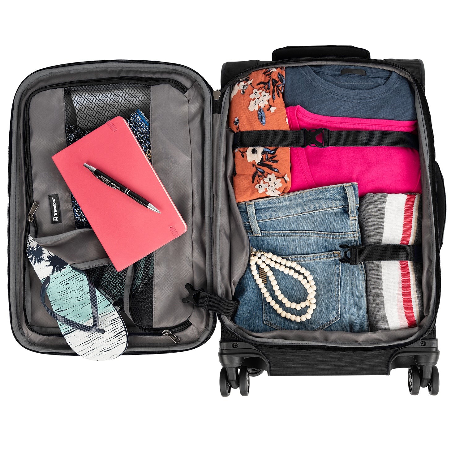 Travelpro Tourlite Softside Expandable Luggage 4 Spinner Wheels, 3 Piece Set U2