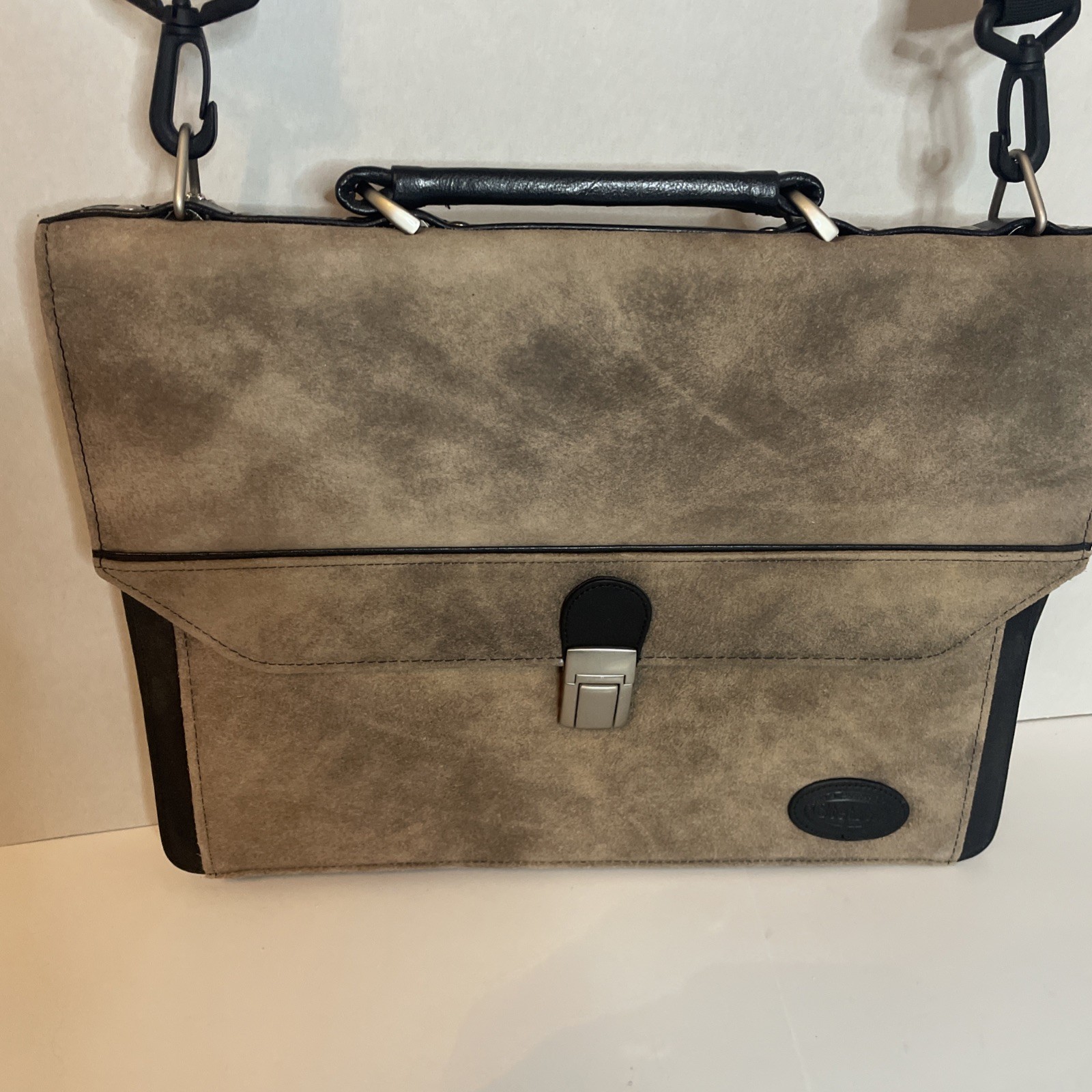 Vintage Stetson Leather Briefcase Messenger MANbag 15×12 Inch Distressed Rugged