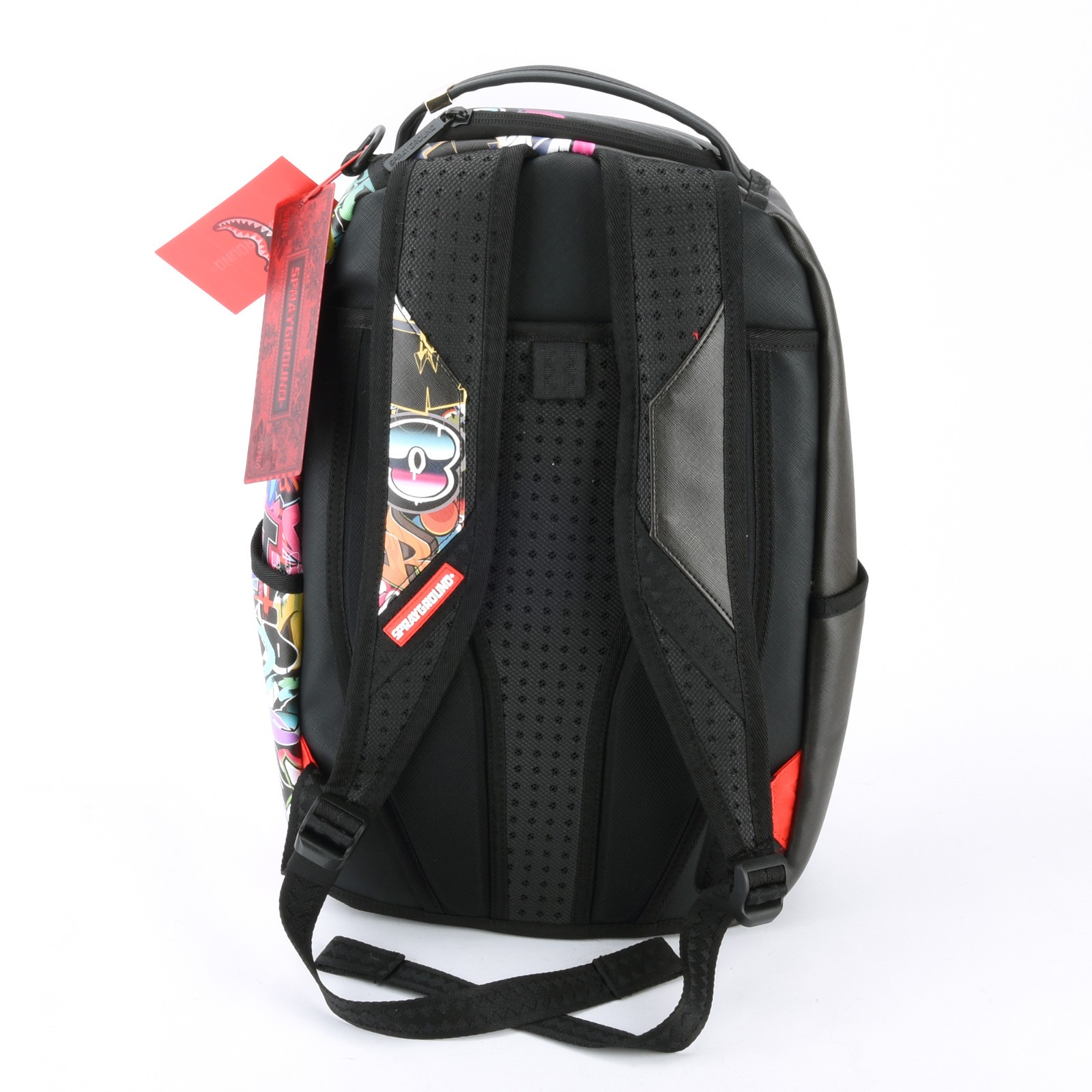Sprayground Half Graf Lips DLXSV Bag Backpack Black Zippered for Laptop Macbook