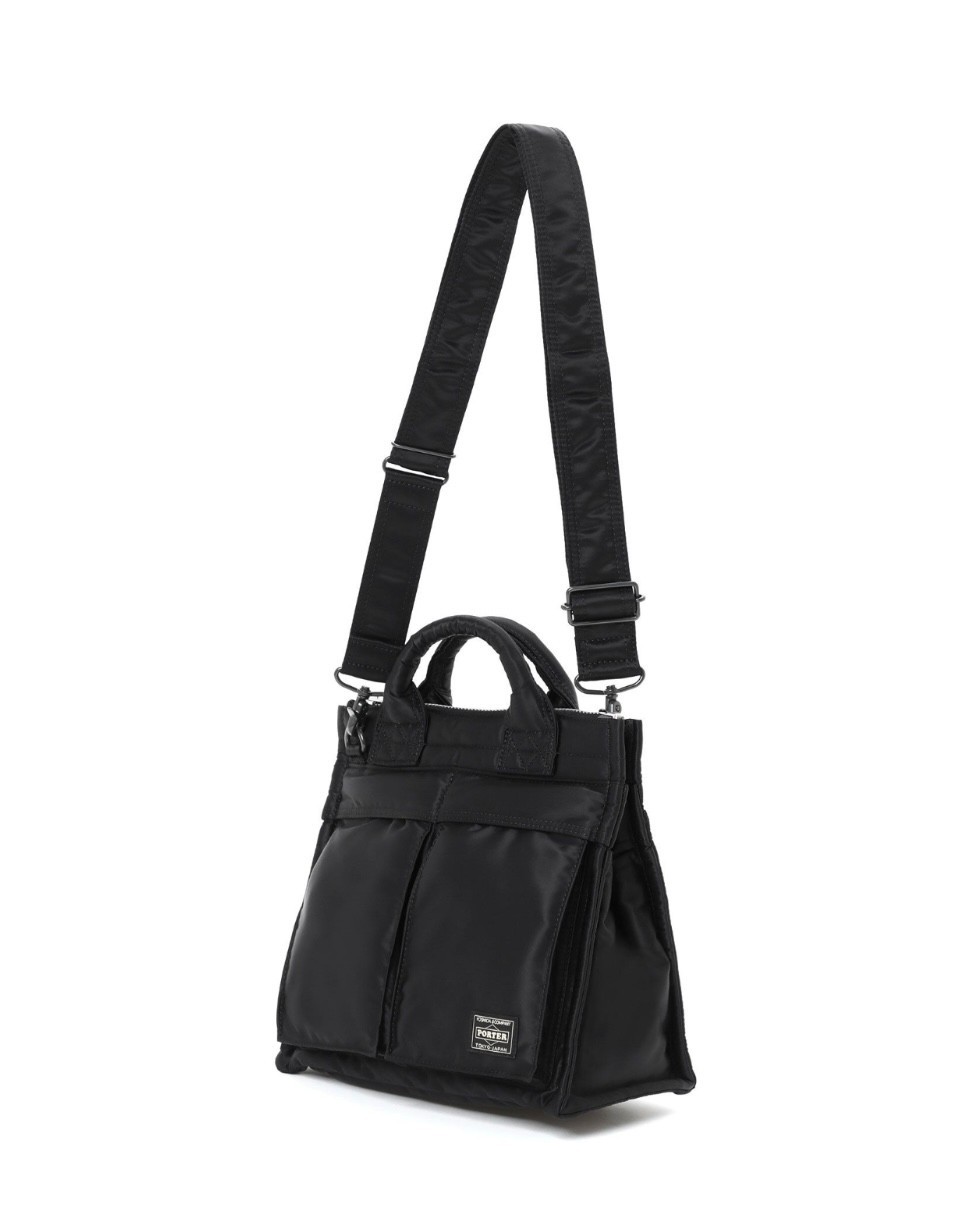 PORTER YOSHIDA TANKER Square Tote Bag Black 622-27844 Unisex Made in Japan