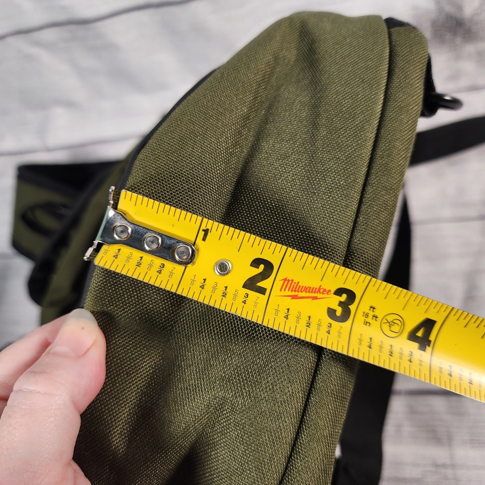 Scipio Tactical Sling Bag Olive Green Black USB Charging Port Crossbody Pack