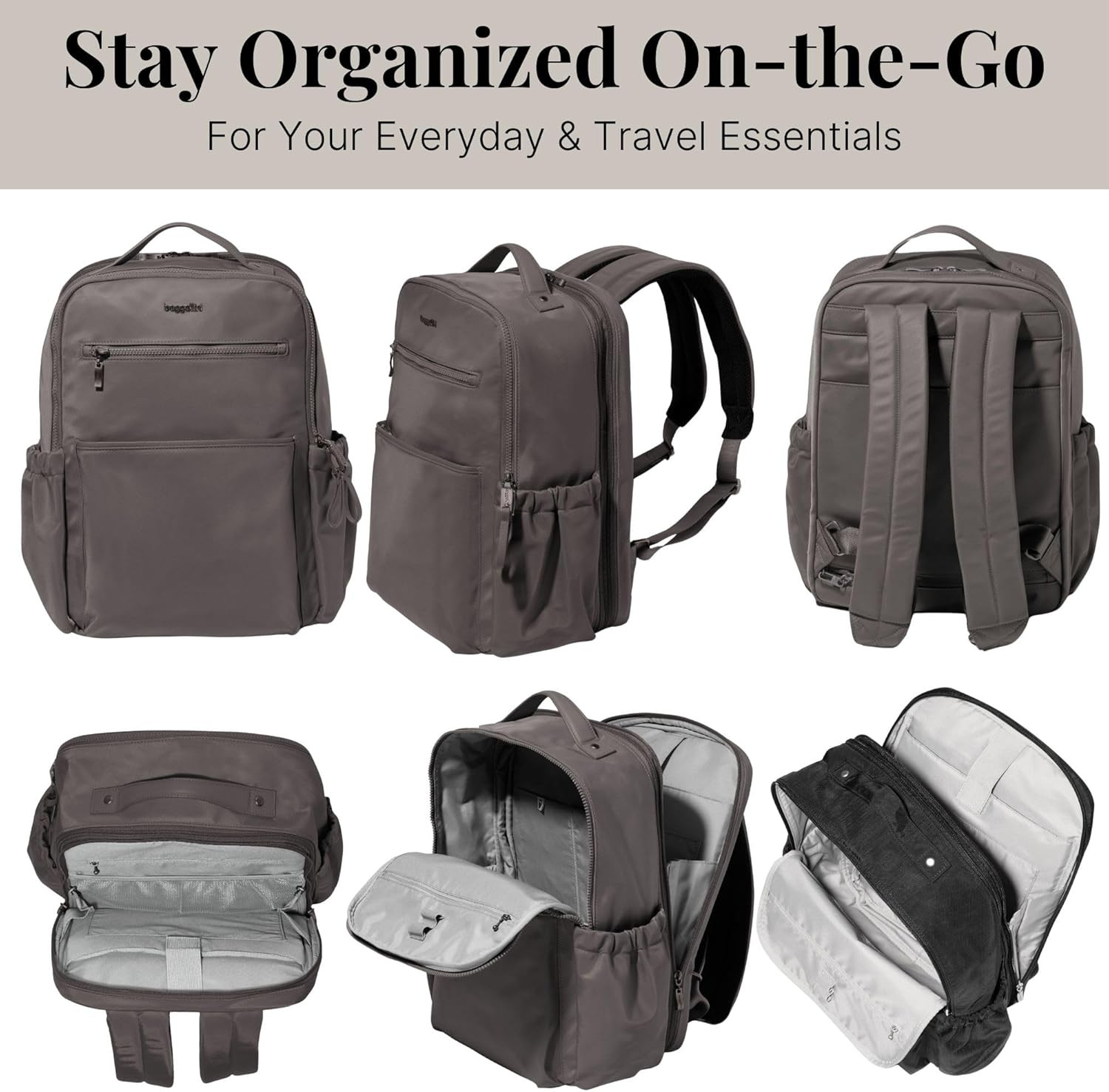 Tribeca Expandable Laptop Backpack – 15″X11″ Lightweight RFID Computer Bag for W