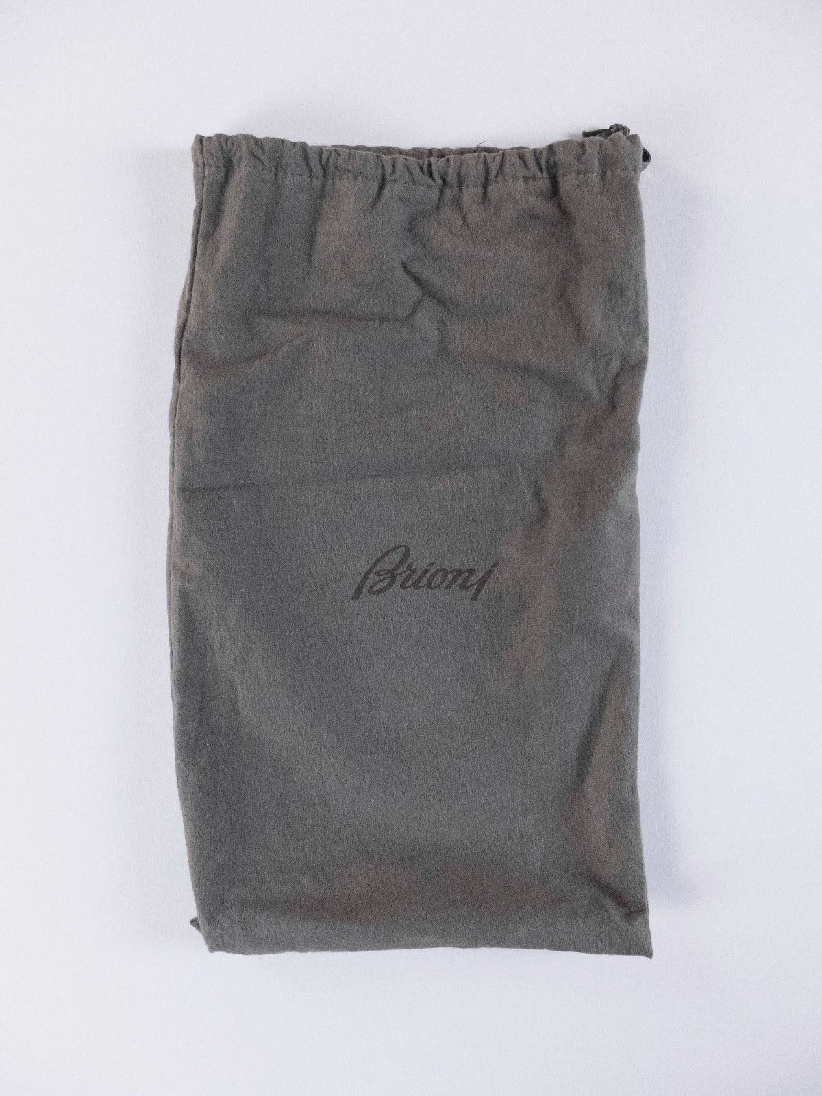 (NO CUSTOMS TAX) BRIONI brown small crossbody bag authentic with red trims