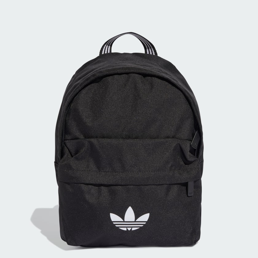 Adidas Originals Adicolor Small Backpack Black White Trefoil Travel School IJ076