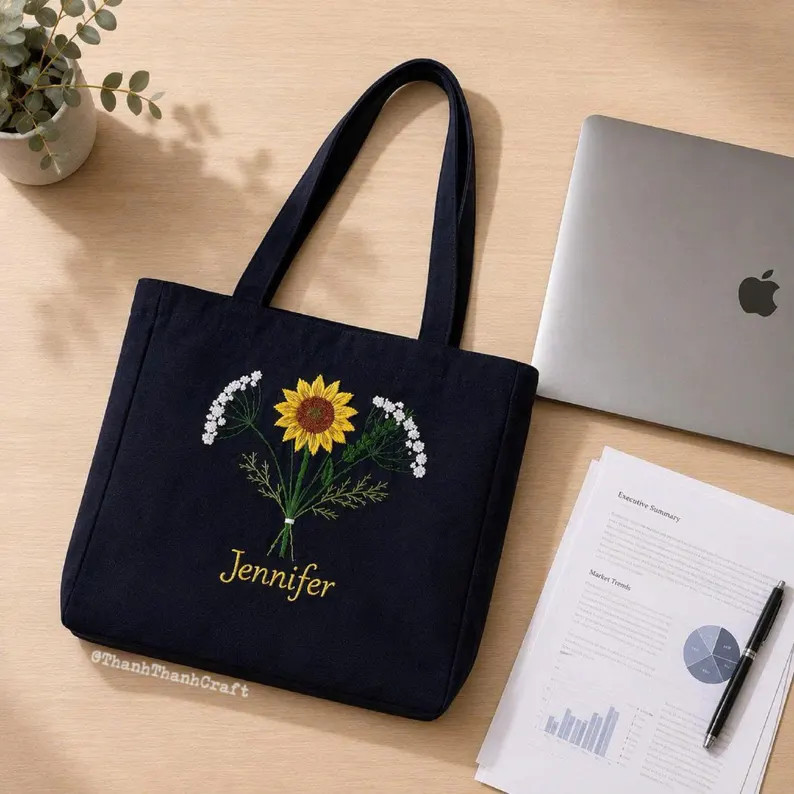 Sunflower Canvas Tote Bags