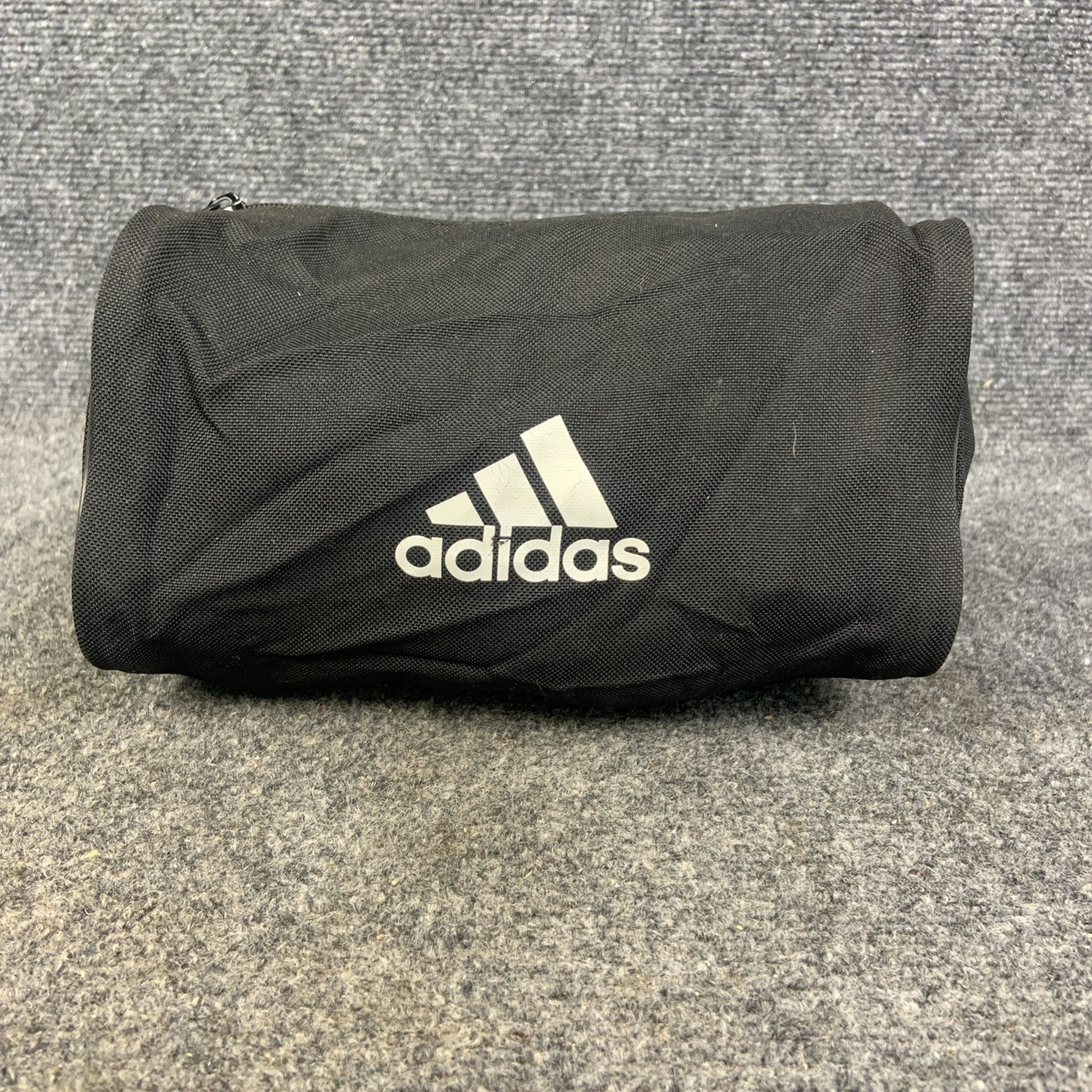 Adidas Black Toiletry Kit Travel Bag Small Zipper Logo Pouch 8.5”x5”x5″ Makeup