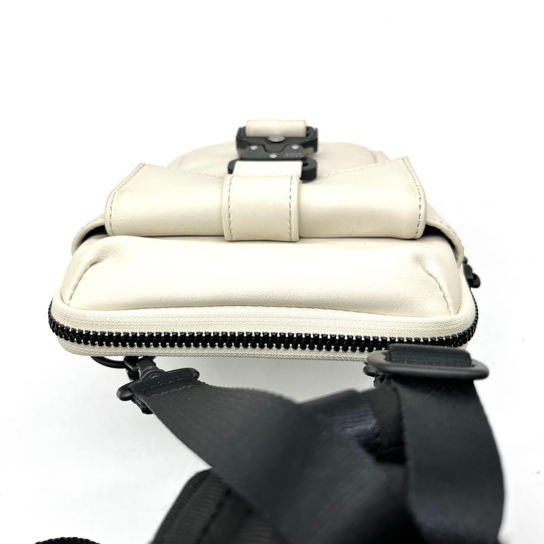 Master-Piece Black Leather Shoulder Bag Men Unisex Travel Business