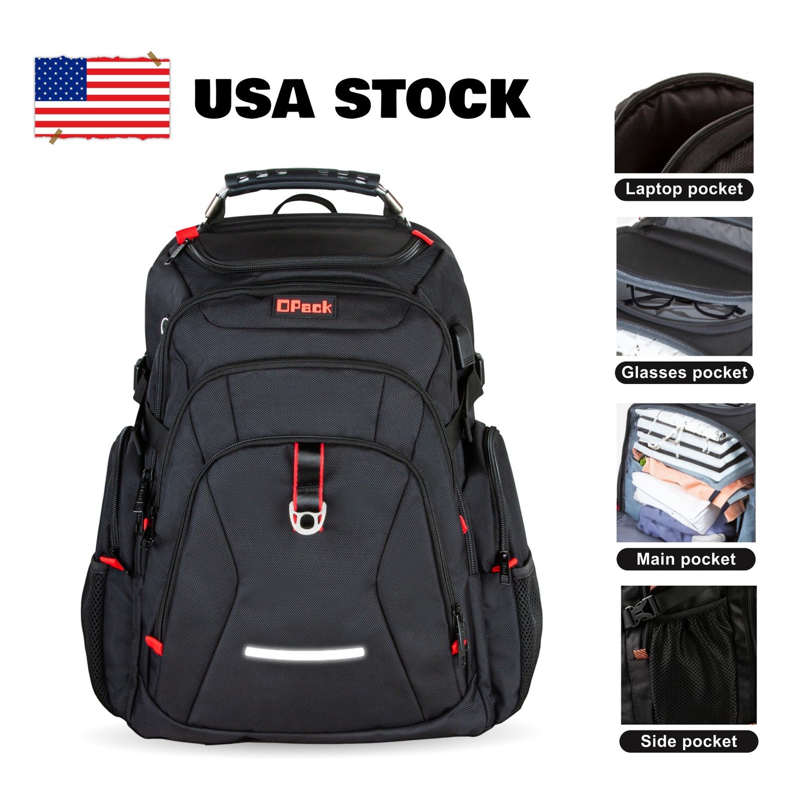 HOT DEAL Large TSA Friendly Durable Travel Backpack Anti-Theft 17″ Laptop Bag