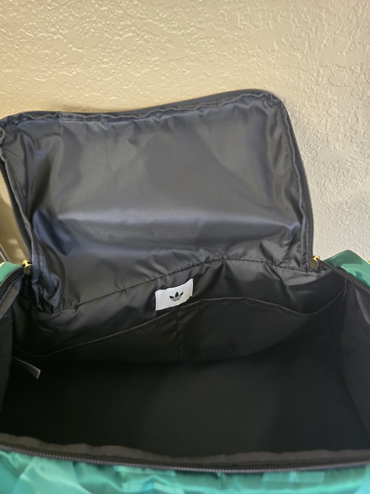 $90…Adidas Soccer Inspired Large Duffle Bag Green/White-Yellow. KE2315….