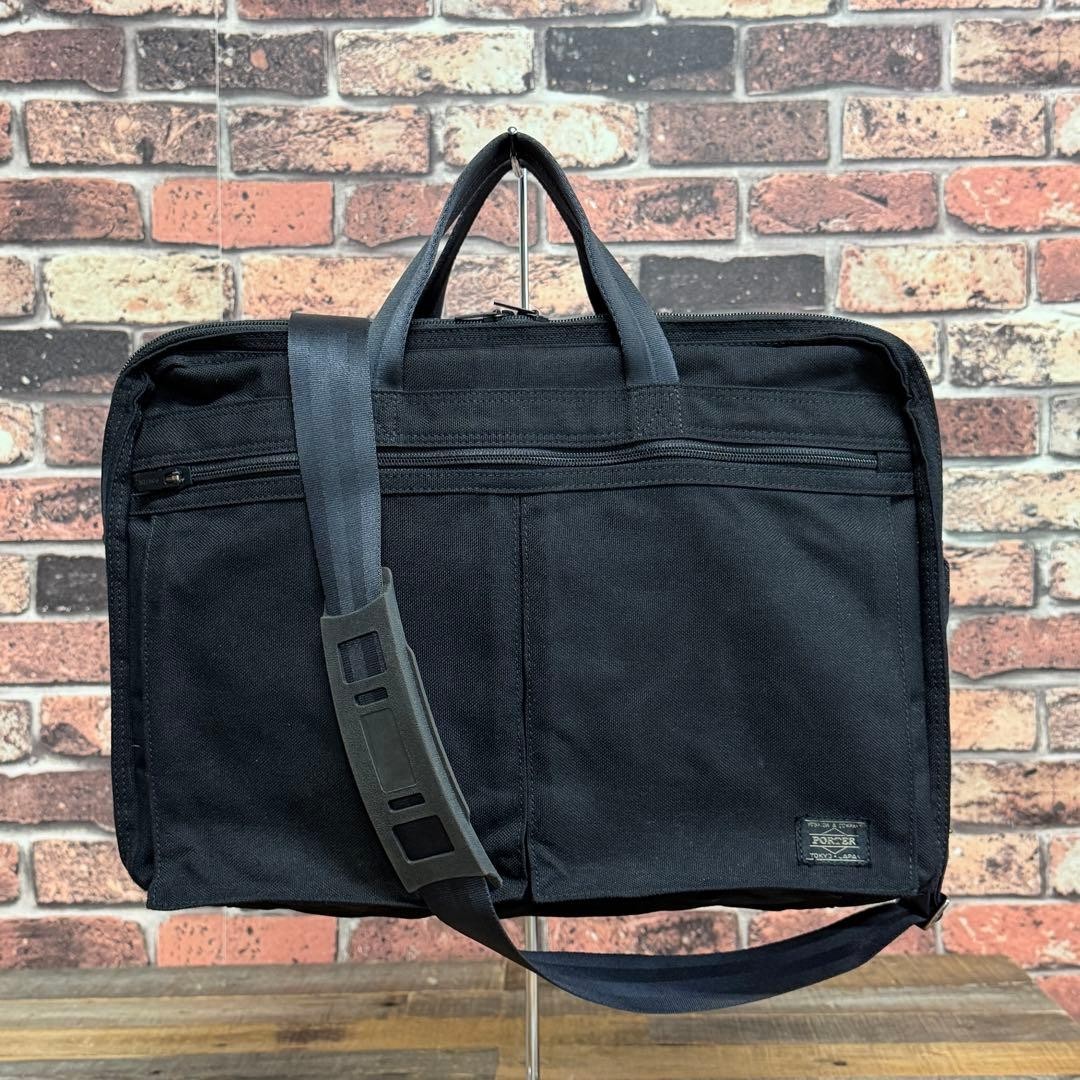 Authentic Yoshida Kaban Porter Black Canvas 2-Way Briefcase 41cm Men’s Bag