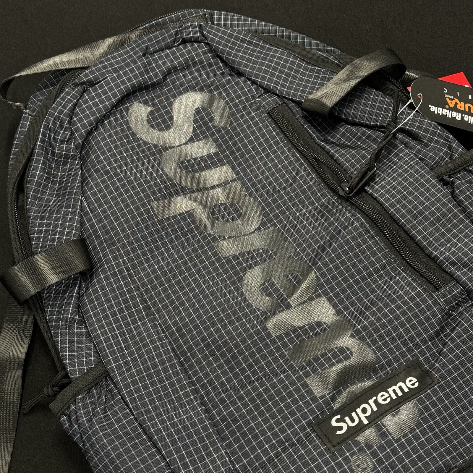 Supreme SS24 Backpack with 3M Navy Reflective Design Embossed Logo Bag Tactical