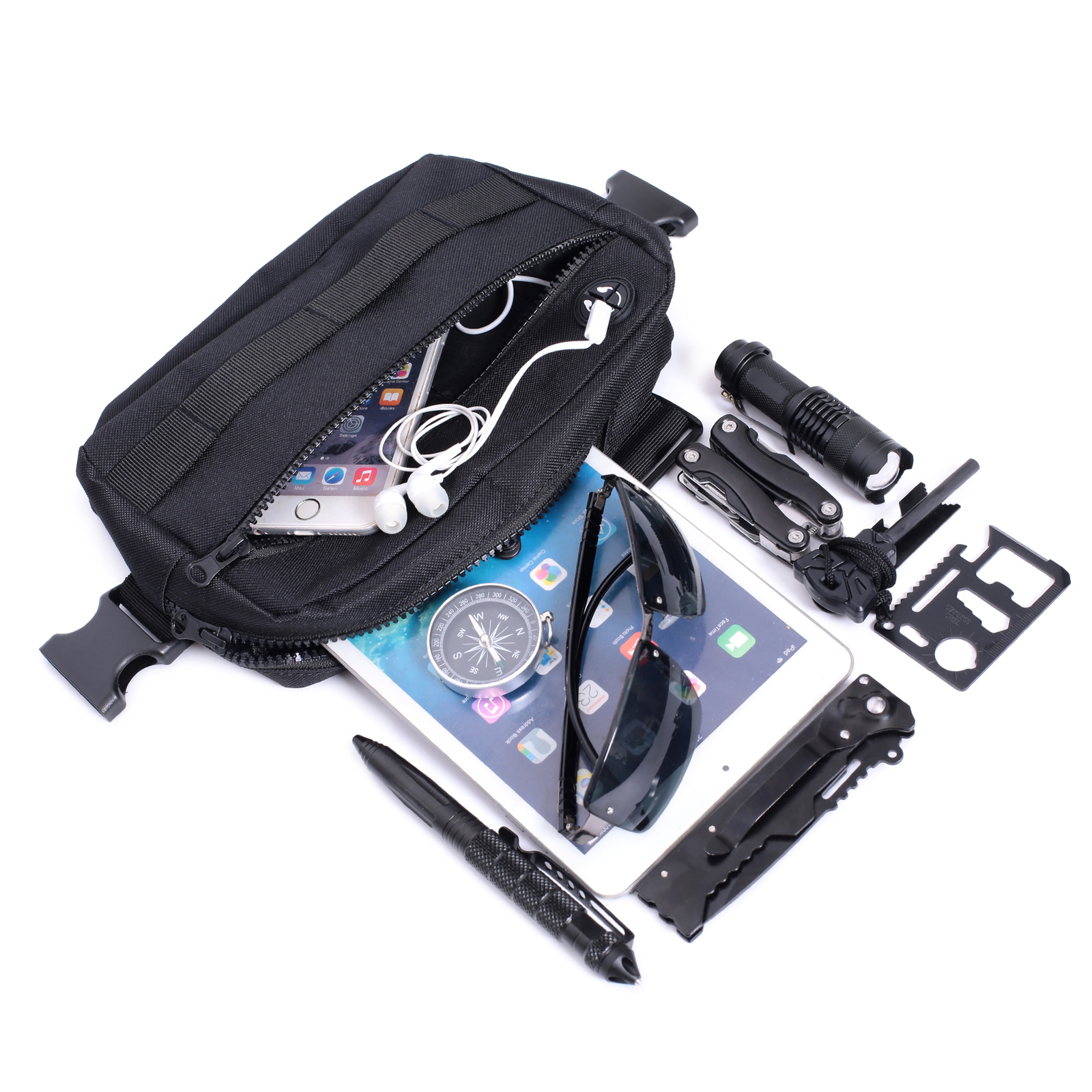 Tactical Combat Chest Rig Bag Front Pouch Recon Kit Pack Sport Protective Vest
