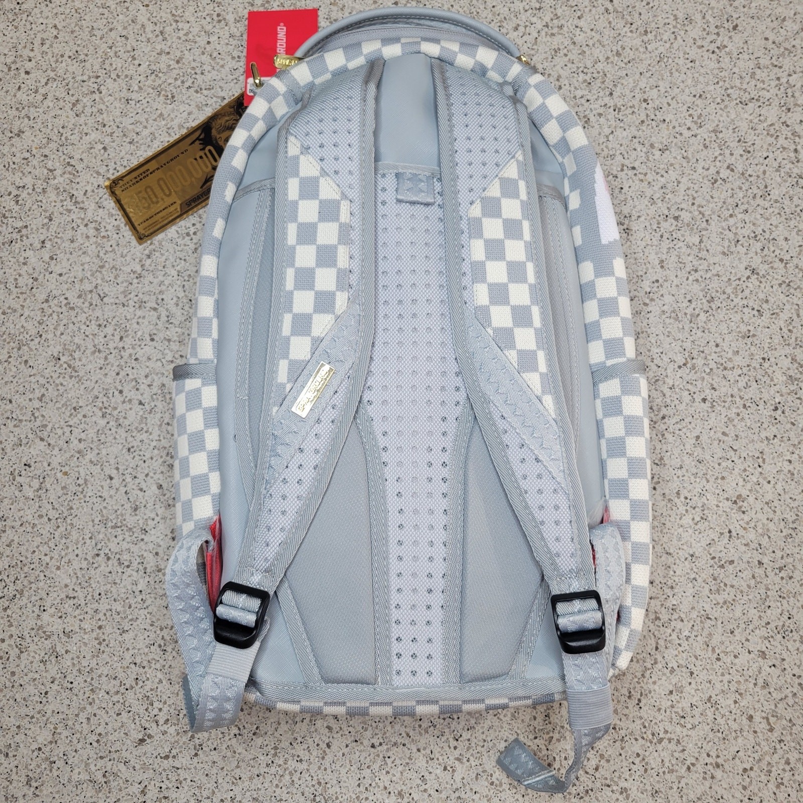 NWT SPRAYGROUND Knit SHARKS IN PARIS Cream DLX Backpack Soldout Limited Edition