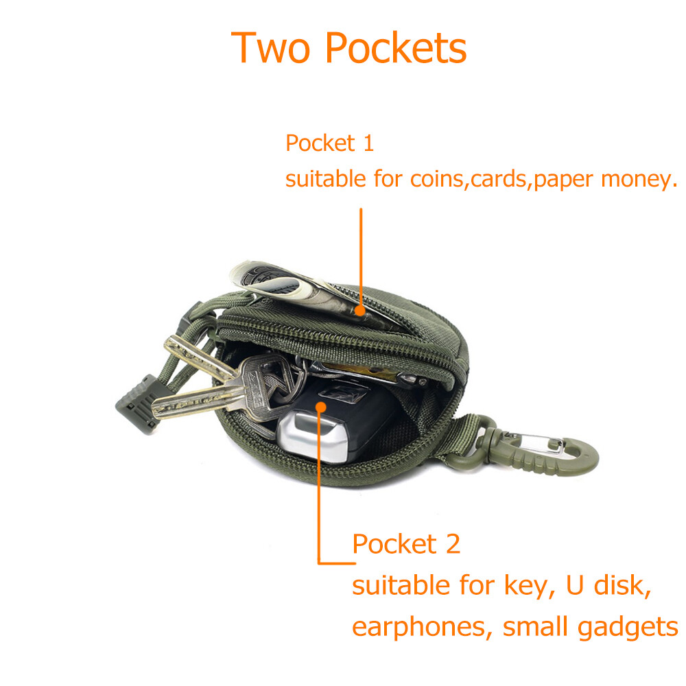 Tactical Wallet Pouch Portable Coin Pocket Waist With Clip Outdoor Bag EDC Purse