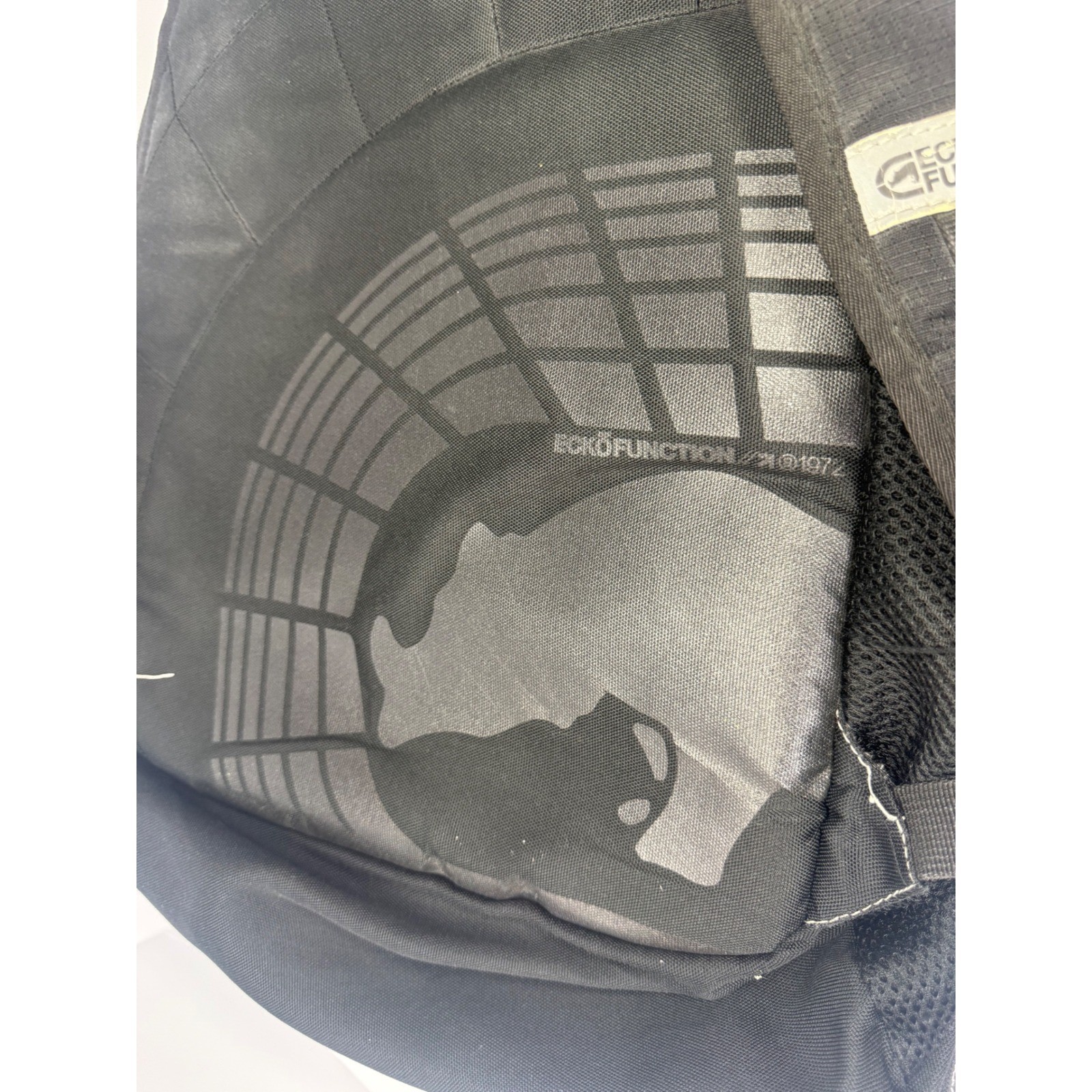 Ecko Function Backpack Black Rhino Graphic Y2K Streetwear Multi Pocket Tech Bag