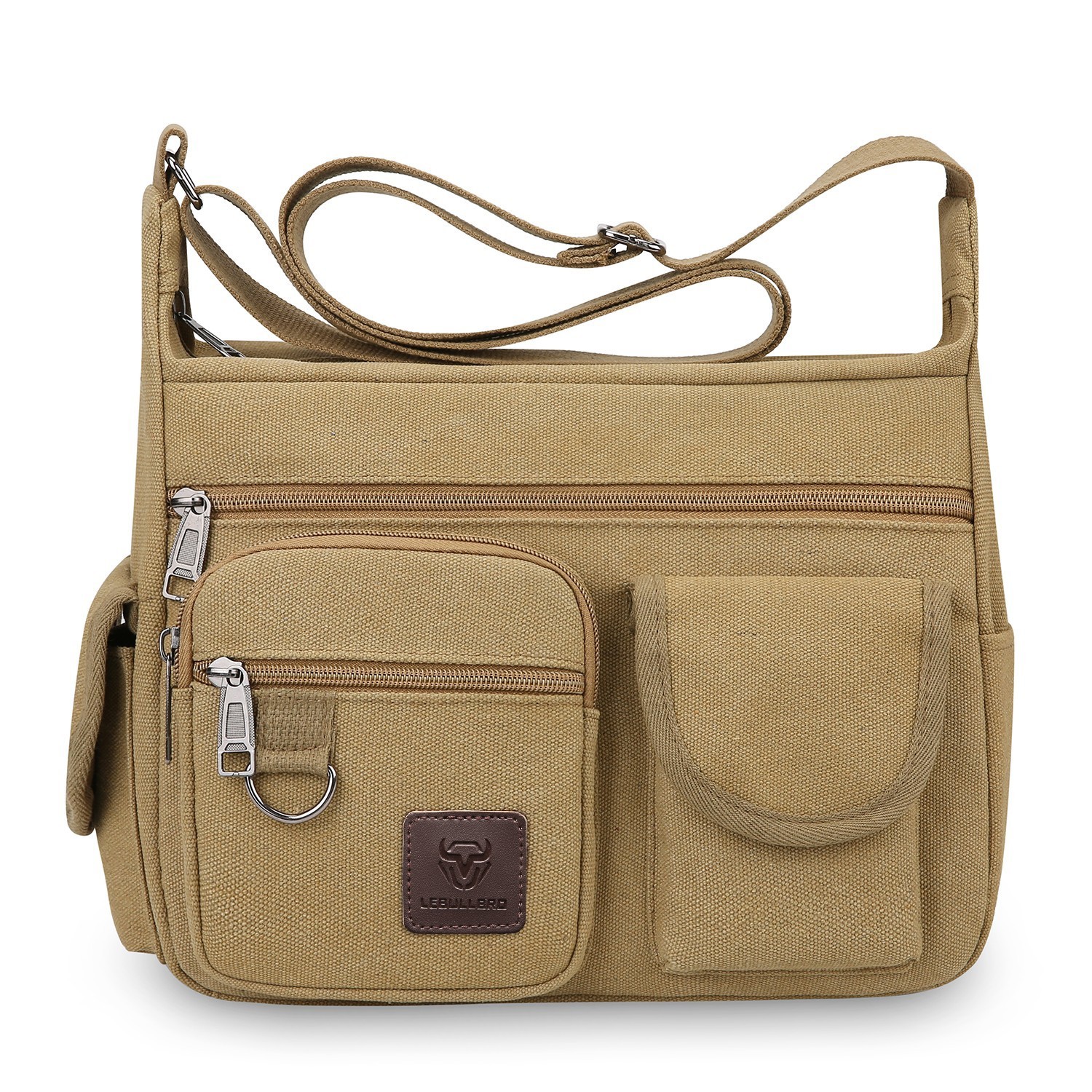 Men’s Vintage Canvas Messenger Bag Shoulder Crossbody Satchel for Large Capacity
