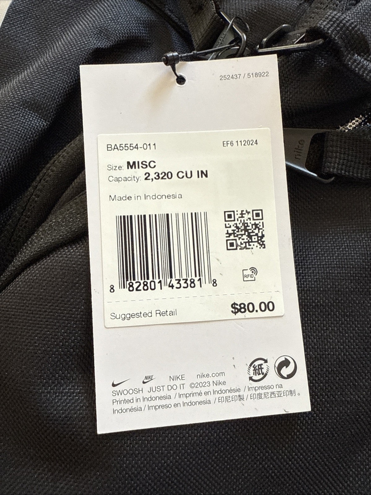Nike Hoops Elite Pro Basketball Backpack – Black
