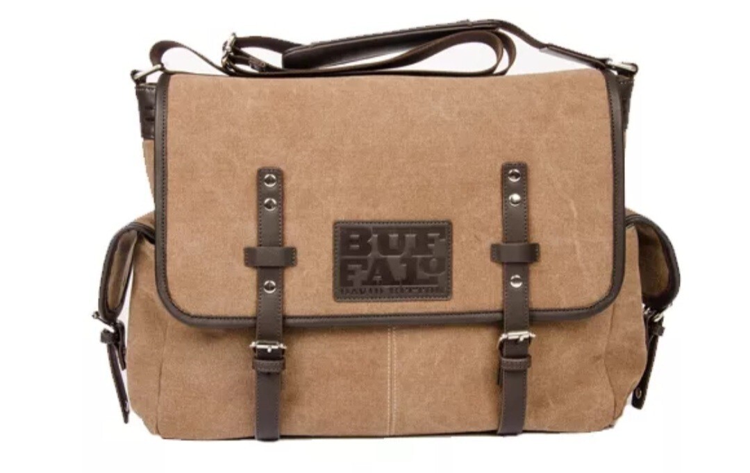 Buffalo David Bitton Mens Messenger Duffle Bag Gym Overnight Travel Carry On Bag