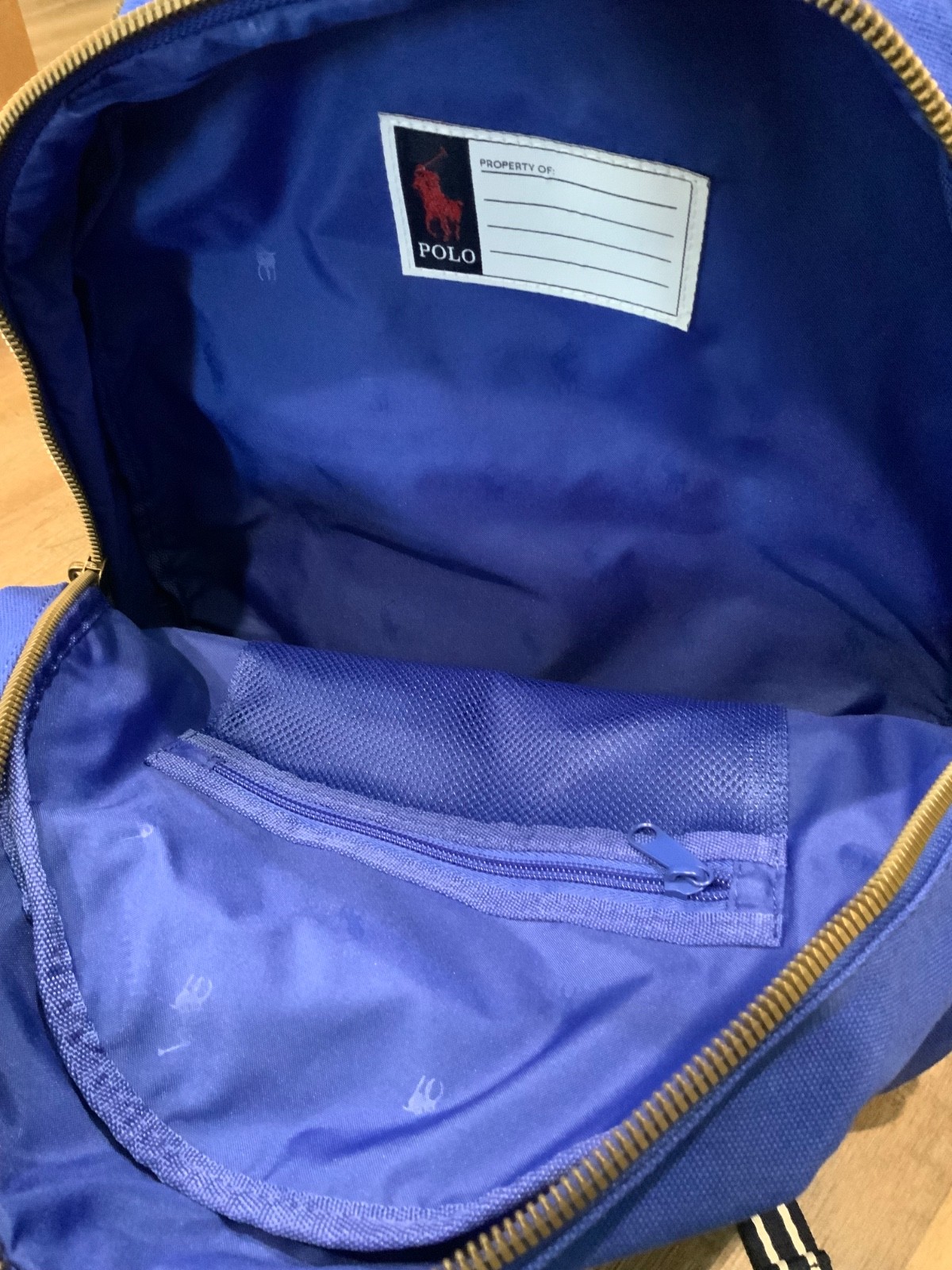 New Polo Ralph Lauren Men’s Polo Bear Baseball Canvas Blue Backpack