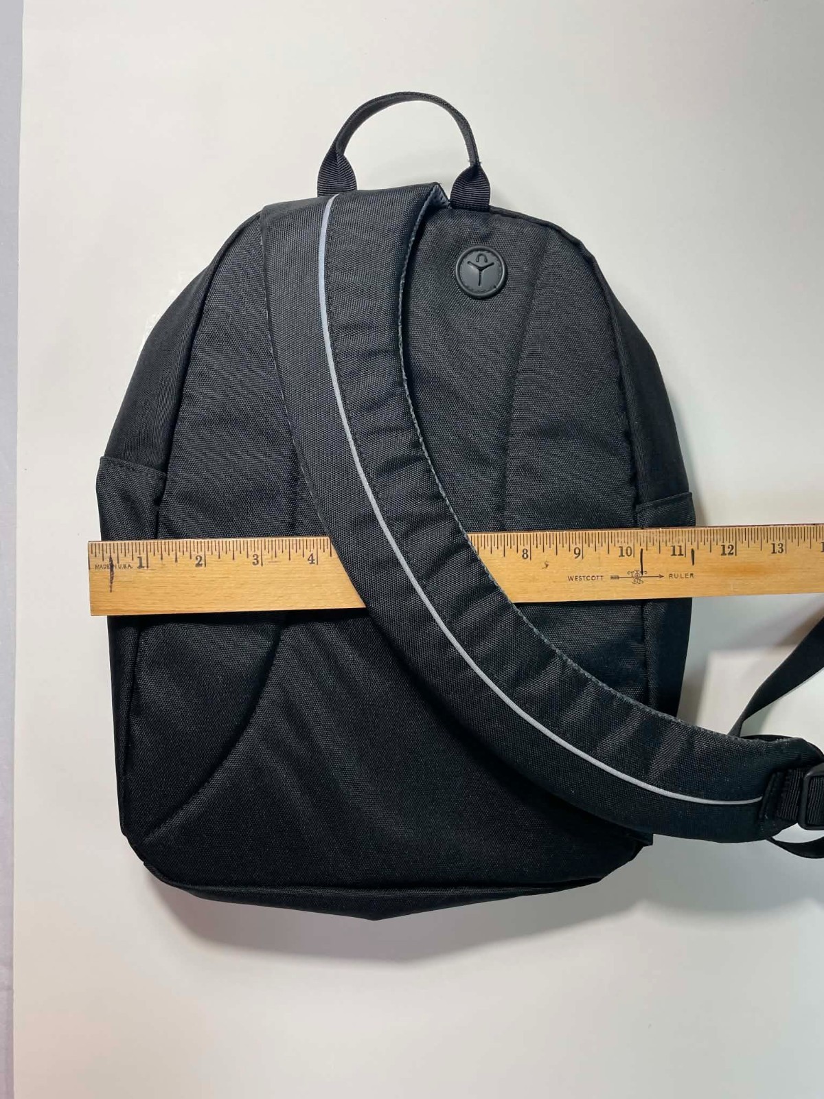 Vtg L.L. Bean Grid Ripstop Sling Backpack Black Grey Tan Reflective Y2K Techwear
