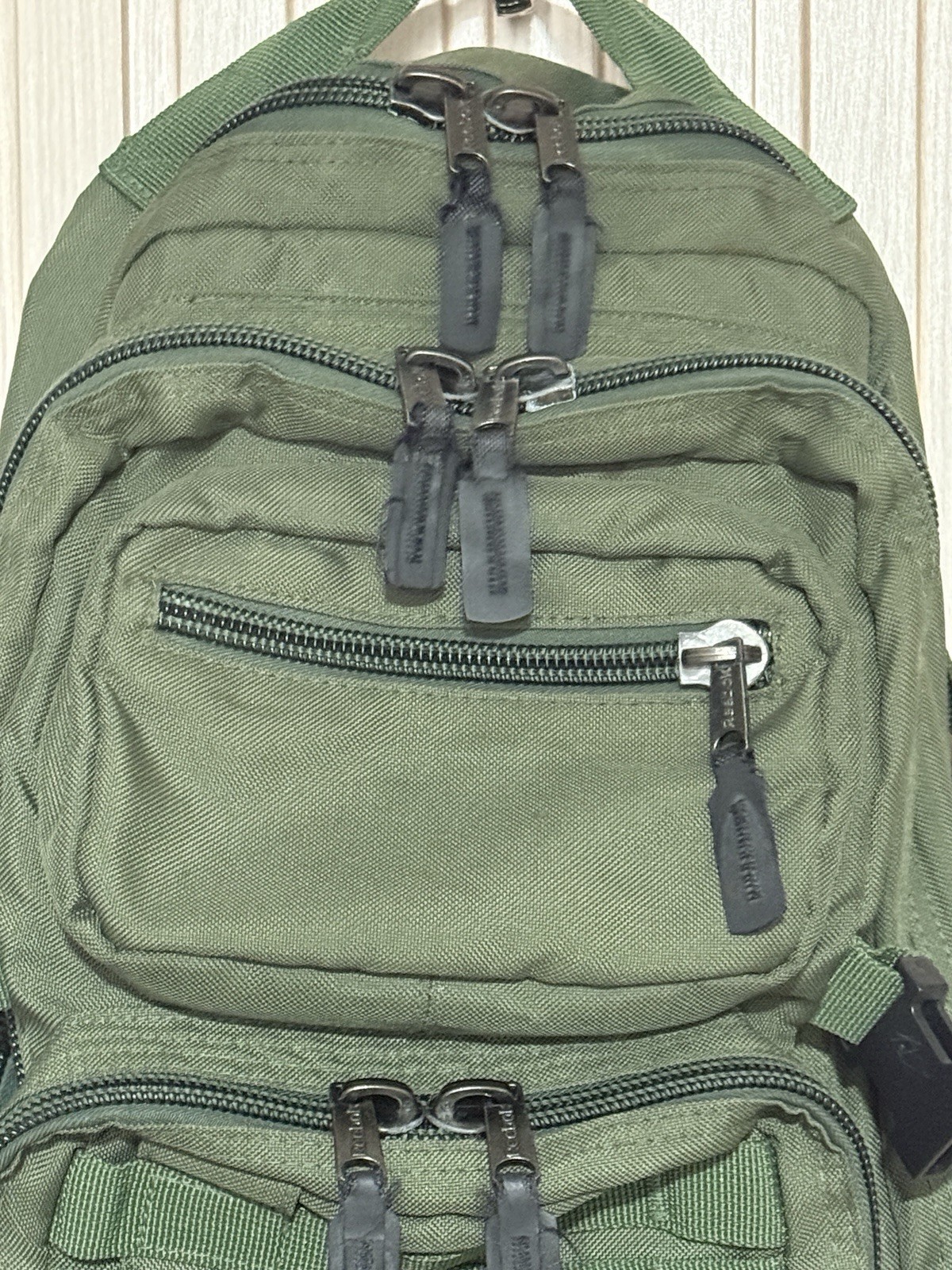 Reebok CrossFit Backpack Army Green Padded Laptop Pocket Hiking Carry On