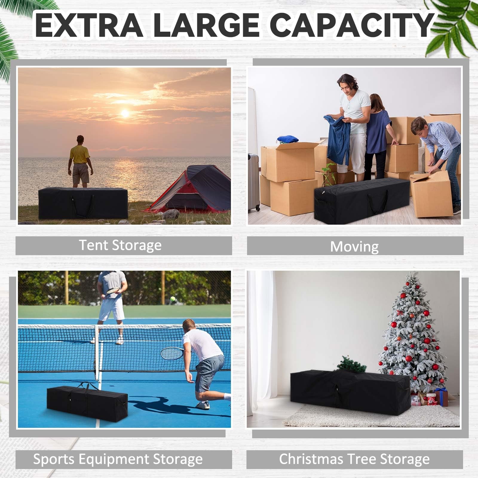 Extra Large Duffle Bag 42x15x15 Inch 154L Heavy Duty Waterproof for Camping