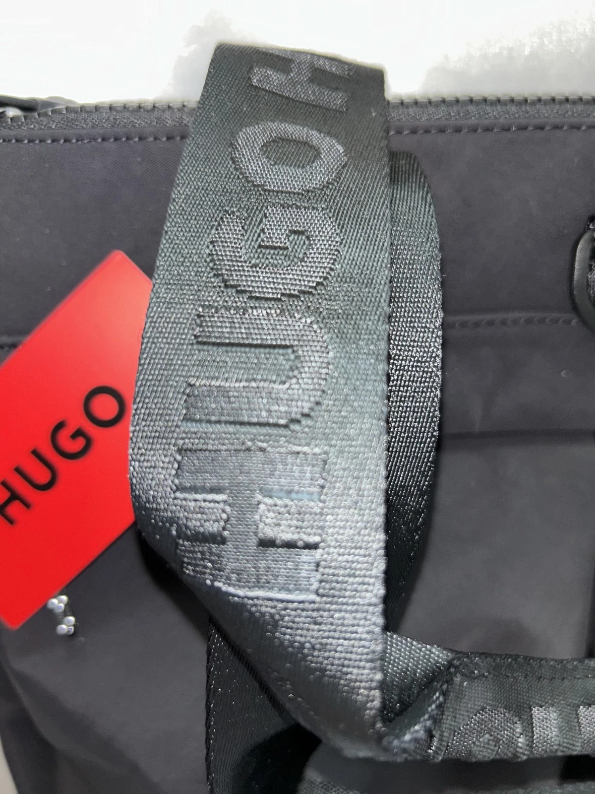 HUGO BOSS LOGO TARIC CONVERTIBLE BACKPACK TOTE – BLACK